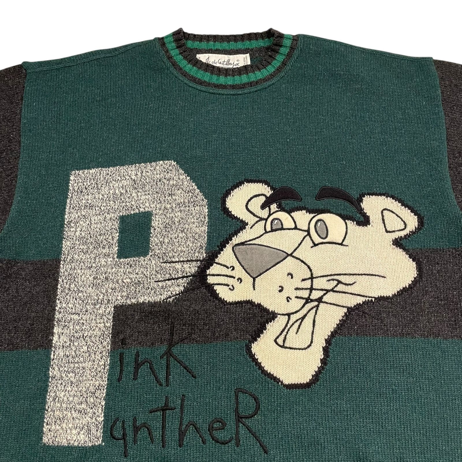 Vintage 90s JC DE CASTELBAJAC PINK PANTHER WOOL BLEND KNIT 50 Size US L / EU 52-54 / 3 - 2 Thumbnail