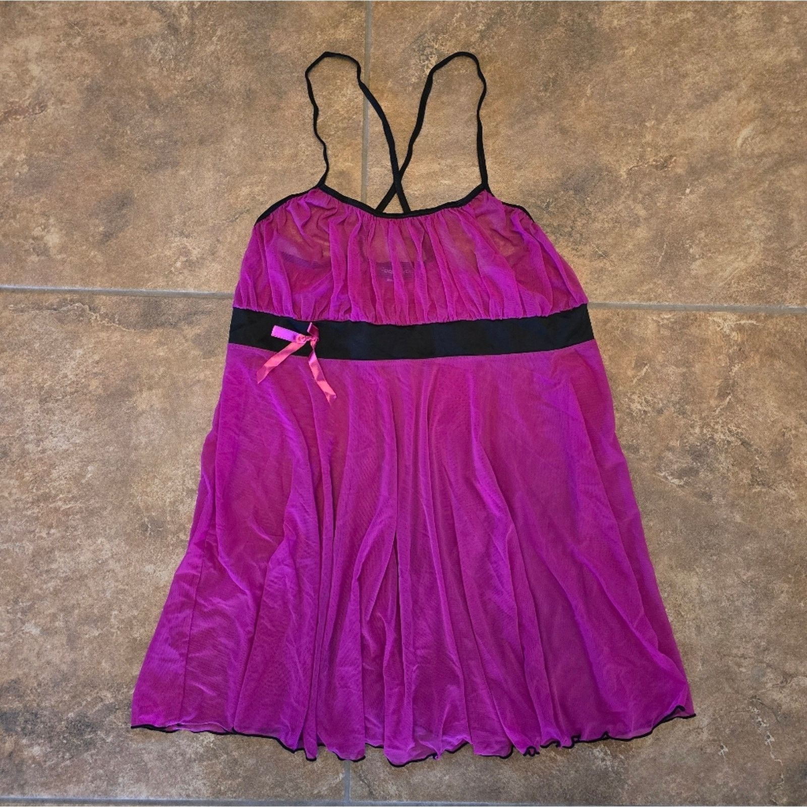 Other Dark Pink | COQUETTE | Babydoll Lingerie Nightie Size ONE SIZE - 1 Thumbnail