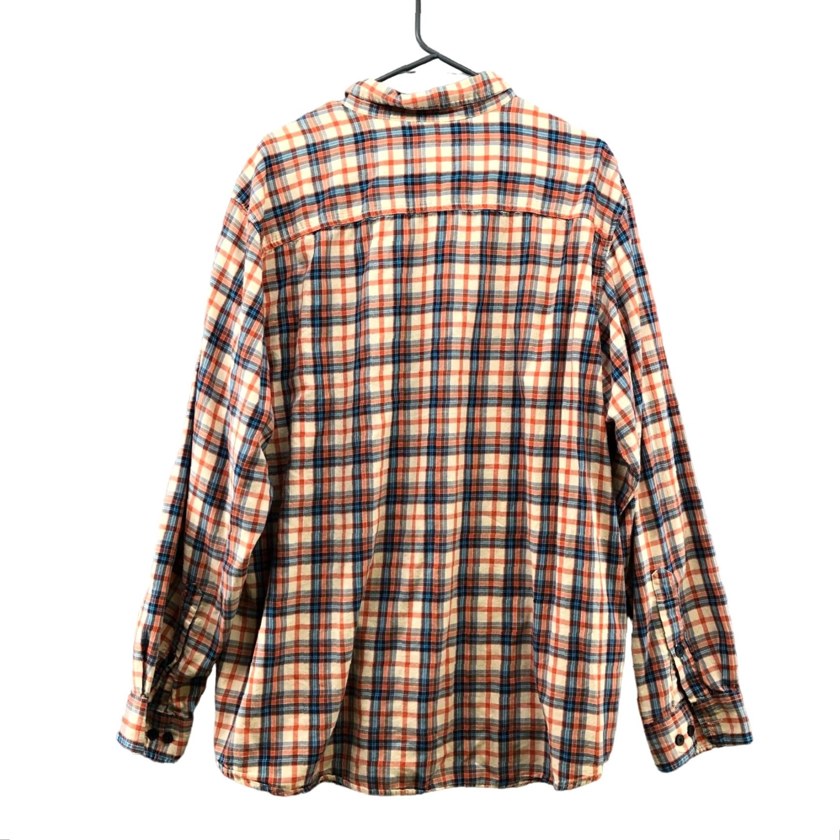 Vintage Coiumbia Long Sleeve Shirt Mens XL Plaid Orange Blue Cotton Woven Button Down Size US XL / EU 56 / 4 - 2 Thumbnail