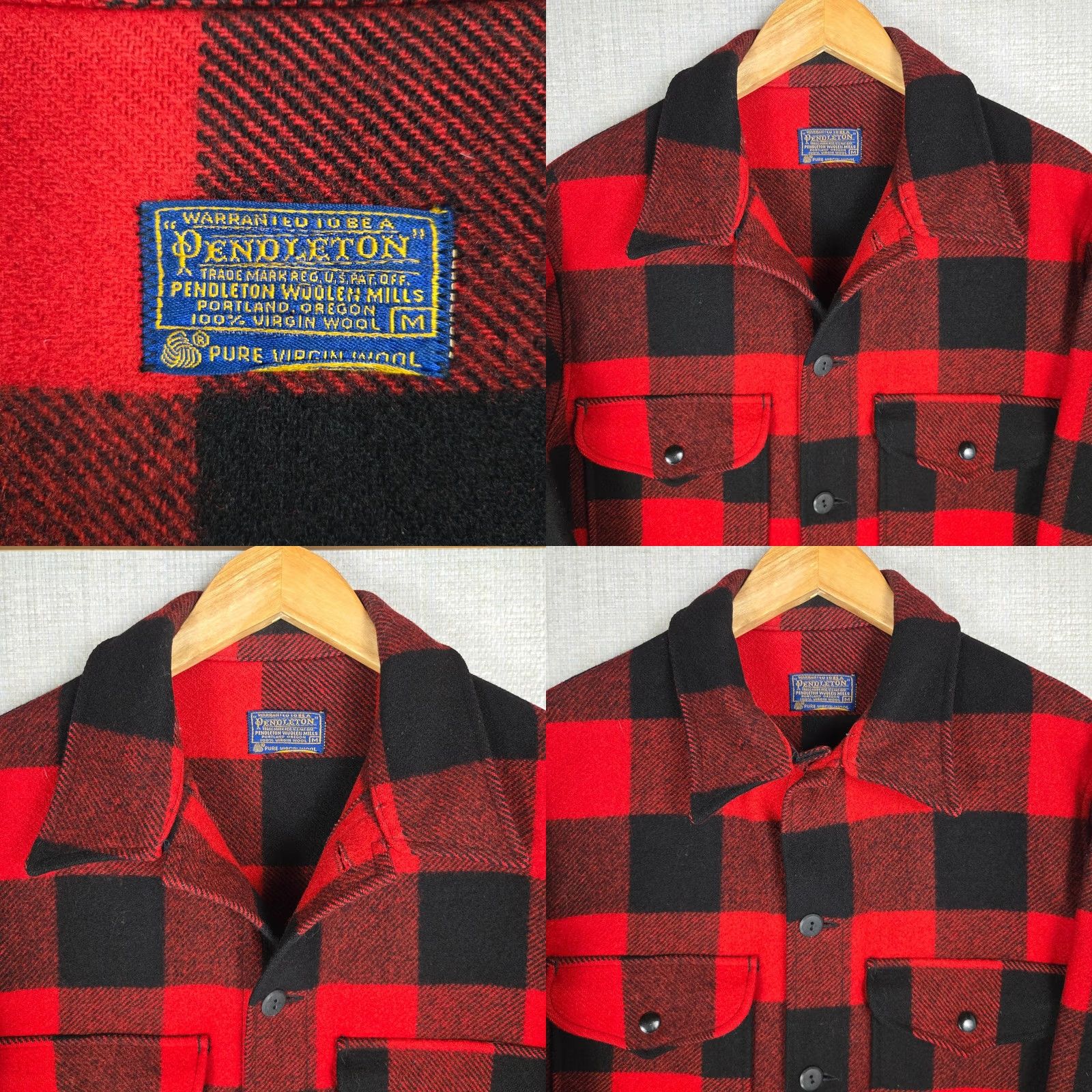 Pendleton VTG PENDLETON Mackinaw Jacket Mens Medium 100% Pure Virgin Wool Made in USA Size US M / EU 48-50 / 2 - 9 Thumbnail