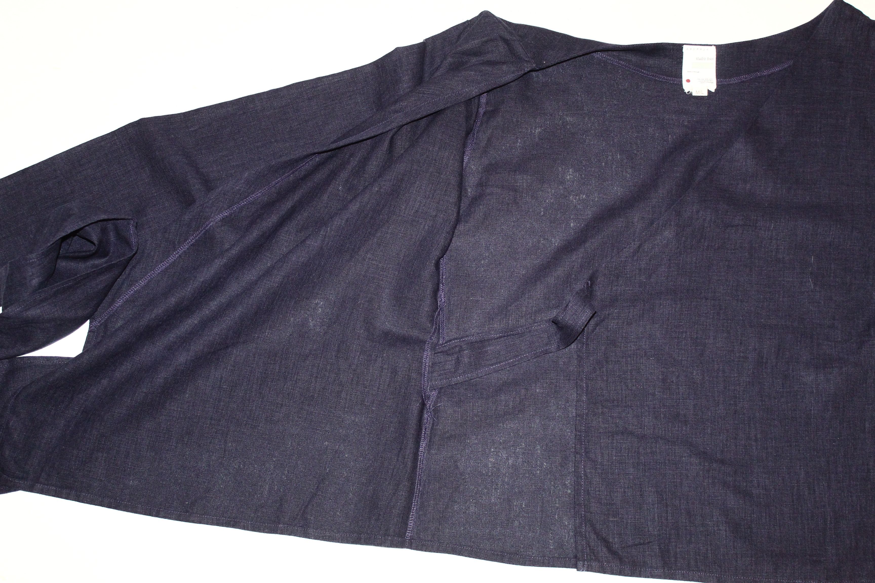 Indigo 💥Linen Cotton Indigo Kimono Cardigan by Studio Osoi Size US M / EU 48-50 / 2 - 12 Thumbnail