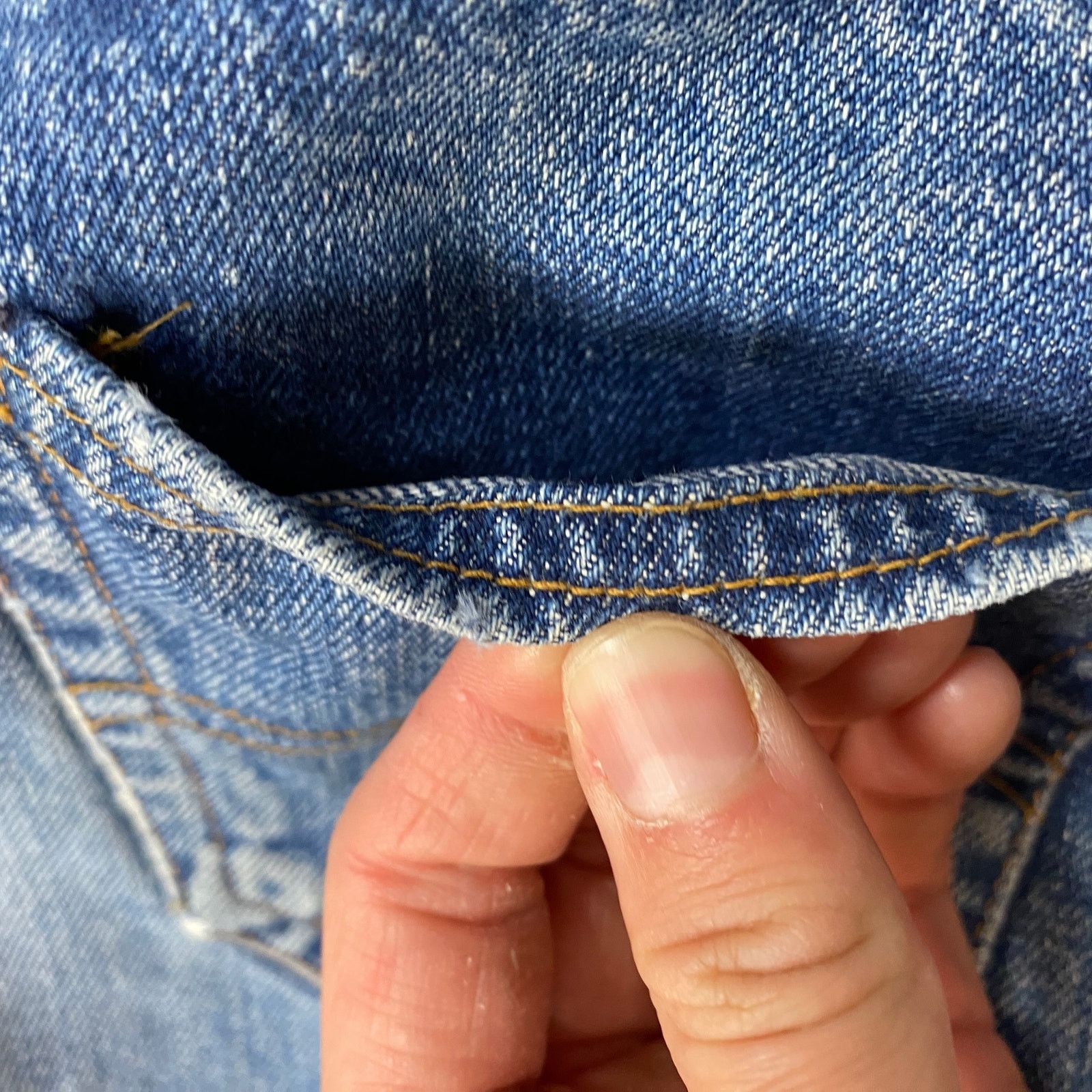 Levi's × Vintage VTG 70s Levi's 505 Redline Selvedge Talon 42 Jeans 22x26 Size 22" - 9 Thumbnail