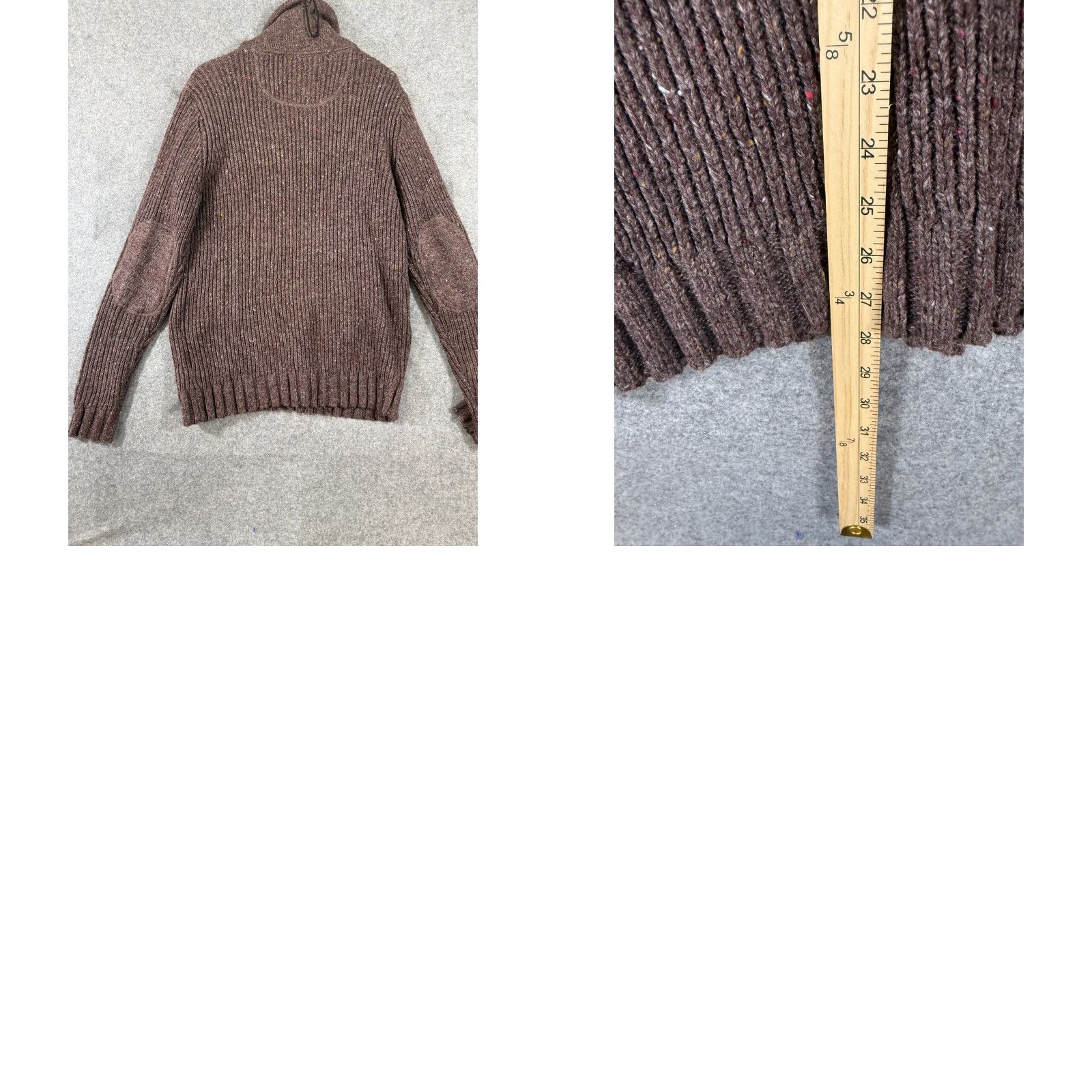 Prana Prana Sweater Mens L Brown Knit Shawl Neck Elbow Patches Pullover Outdoor Size US L / EU 52-54 / 3 - 9 Thumbnail