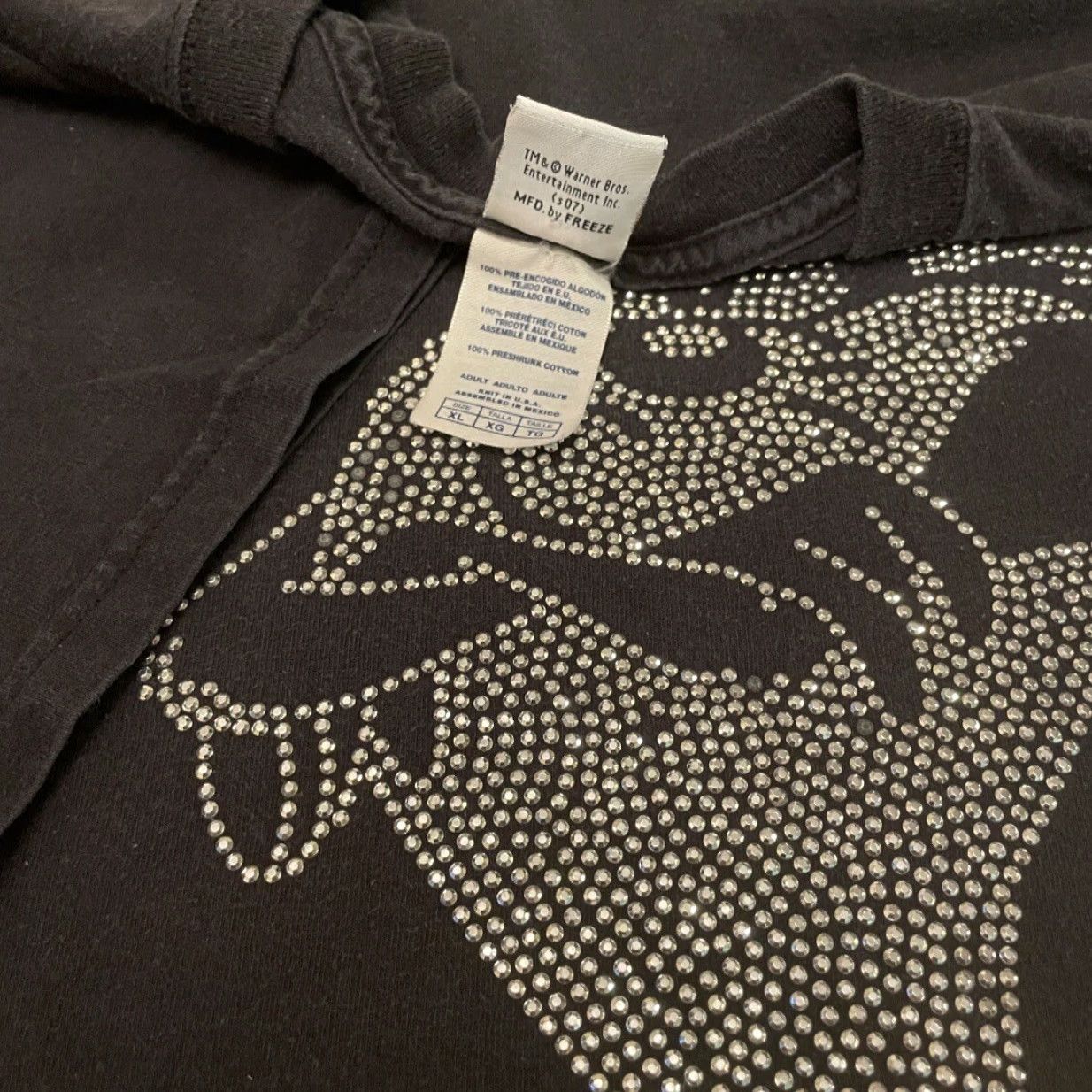 Vintage VINTAGE Looney Tunes Taz Devil Rhinestone Jeweled 2007 Shirt Mens XL Black 90s Y2k Hip Hop Cartoon Grunge Punk Rhinestone Jeweled Shirt Mens XL Size US XL / EU 56 / 4 - 3 Thumbnail