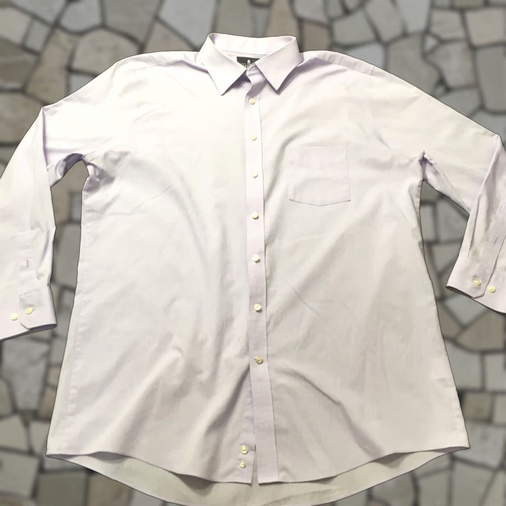 Stafford Stafford Shirt Mens Easy Care Travel Broadcloth Lavender 17.5 34/35 Color Purple Regular Size 17.5 Mens Shirt Size US XXL / EU 58 / 5 - 1 Thumbnail