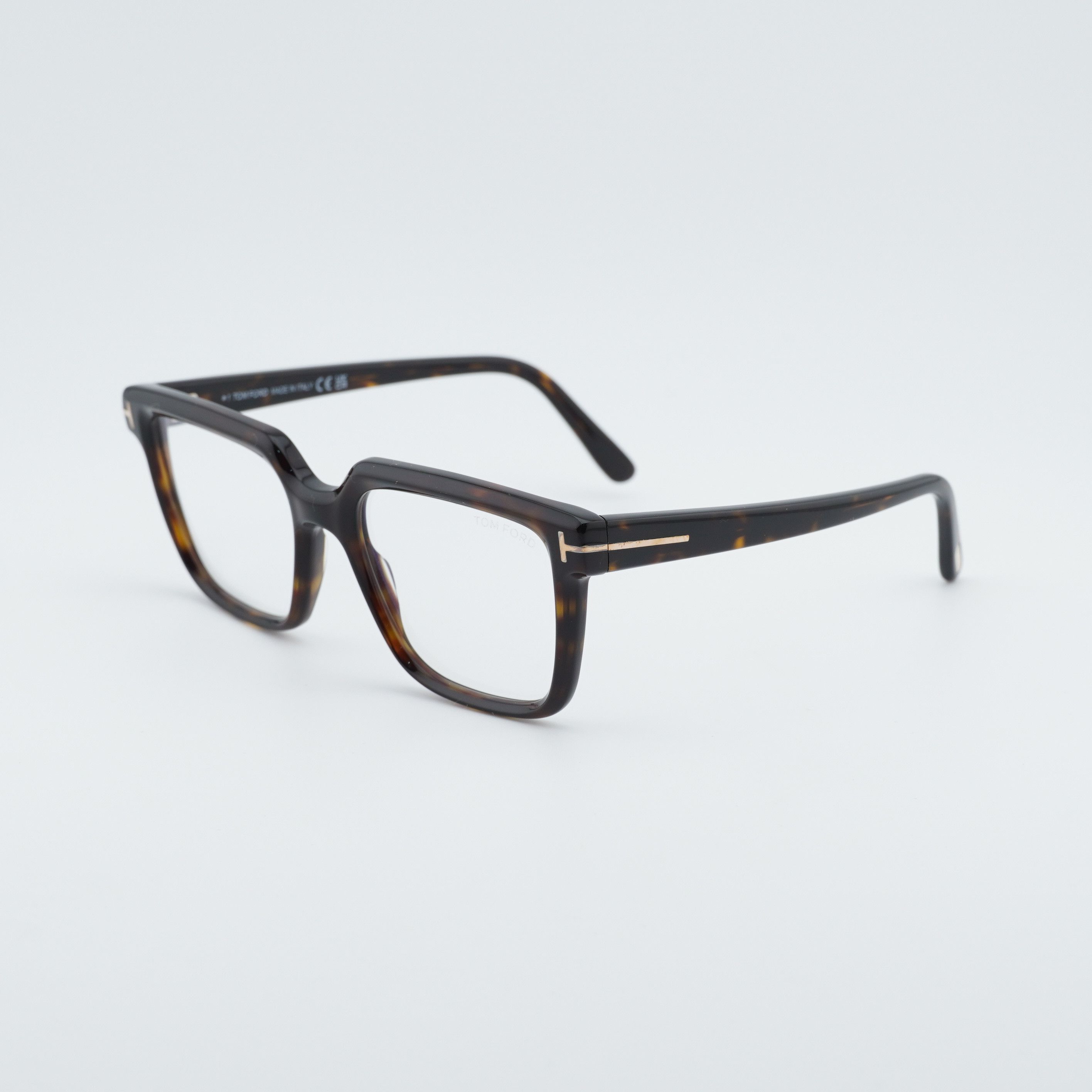 Tom Ford Tom Ford FT5889-B 052 Eyeglasses Havana 53mm Square Frame Size ONE SIZE - 1 Thumbnail