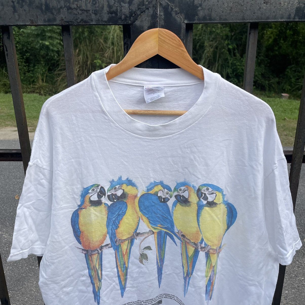 Hanes × Vintage 🔥Vintage 90s Art Work Cockatoos Printed By Hanes Size US XL / EU 56 / 4 - 3 Thumbnail