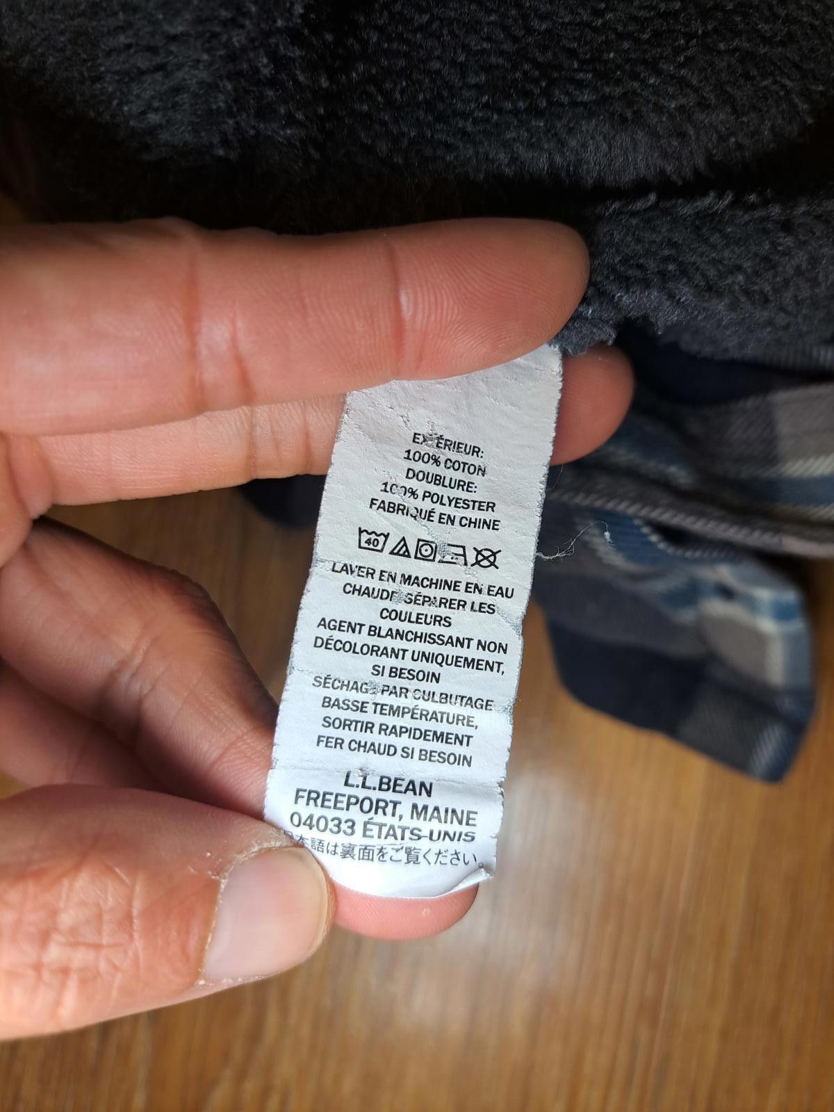 L.L. Bean LL Bean Jacket Mens Medium Gray Blue Plaid Cotton Flannel Size US M / EU 48-50 / 2 - 3 Thumbnail