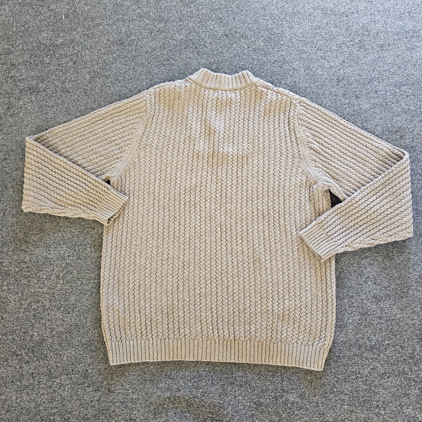 Eddie Bauer VINTAGE Eddie Bauer Sweater Mens Large Tall Beige Ribbed Knit Long Sleeve Henley Size US L / EU 52-54 / 3 - 7 Thumbnail