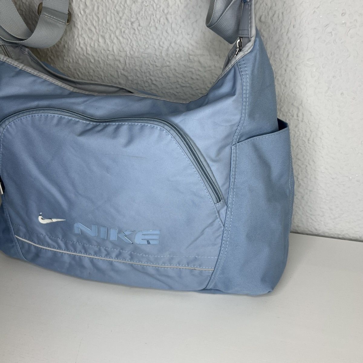 Nike Vintage Y2K Nike Cordura Baby Blue Shoulder Bag Size ONE SIZE - 3 Thumbnail