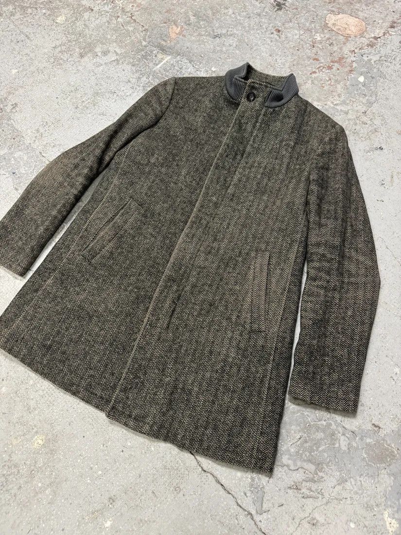 Emporio Armani × Vintage AW2009 Emporio Armani Raw Wool Grey Long Coat Size US M / EU 48-50 / 2 - 6 Thumbnail