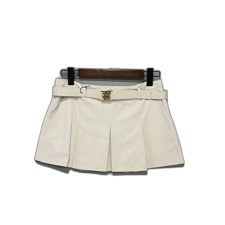 Miu Miu MIU MIU Belted Mini Skirt Size 36" / US 14 / IT 50 - 1 Thumbnail