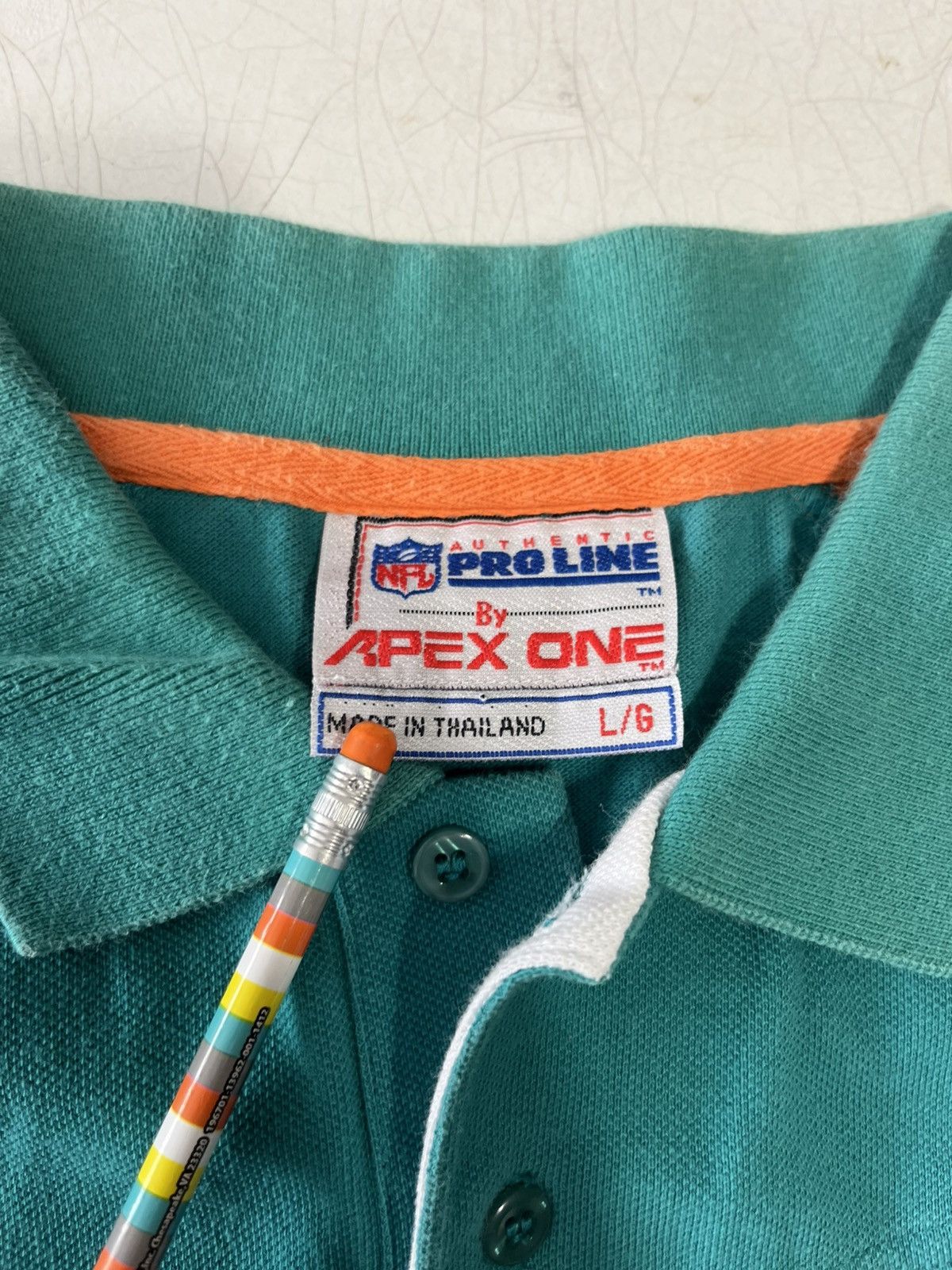NFL × Vintage Vintage 90s Miami dolphins polo shirt Size US L / EU 52-54 / 3 - 3 Thumbnail