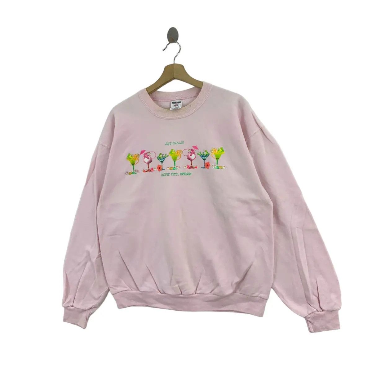 Vintage Vtg PACIFIC CITY OREGON Just Chilling Cocktail Pink Size L / US 10 / IT 46 - 4 Thumbnail