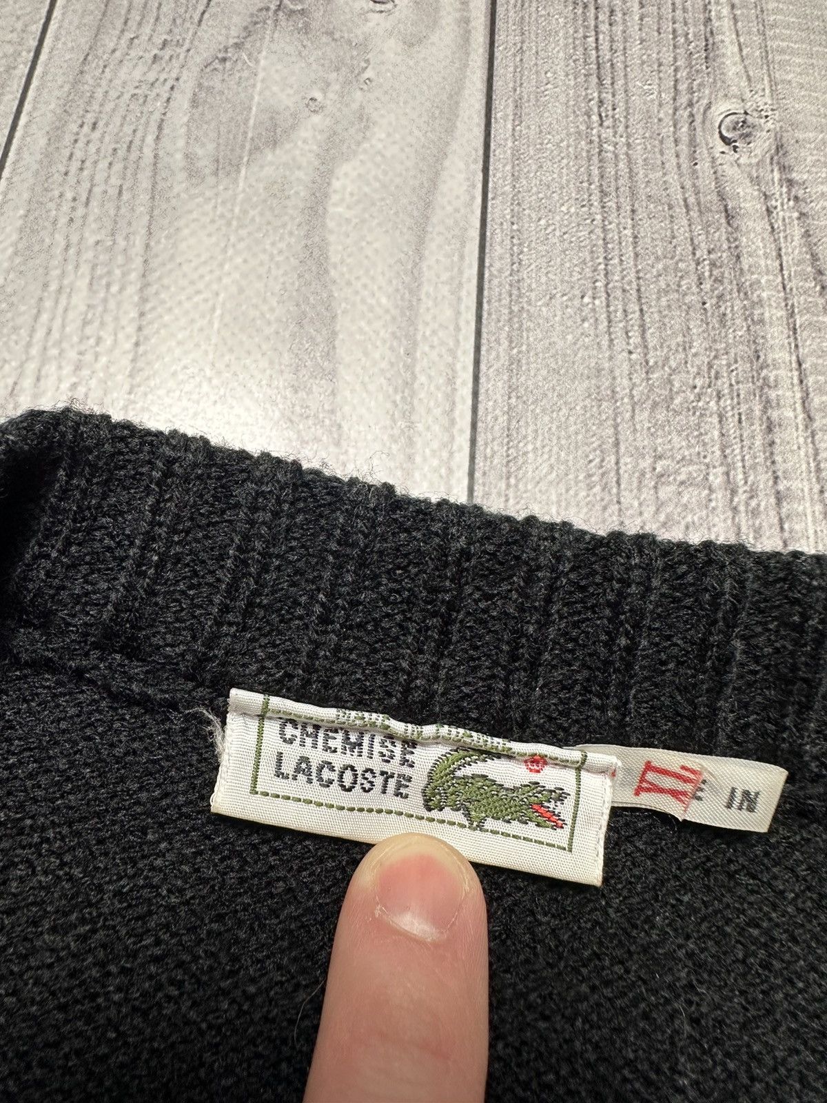 Lacoste × Vintage Vintage Lacoste sweater V-Neck knitted logo size XL rare Size US XL / EU 56 / 4 - 5 Thumbnail