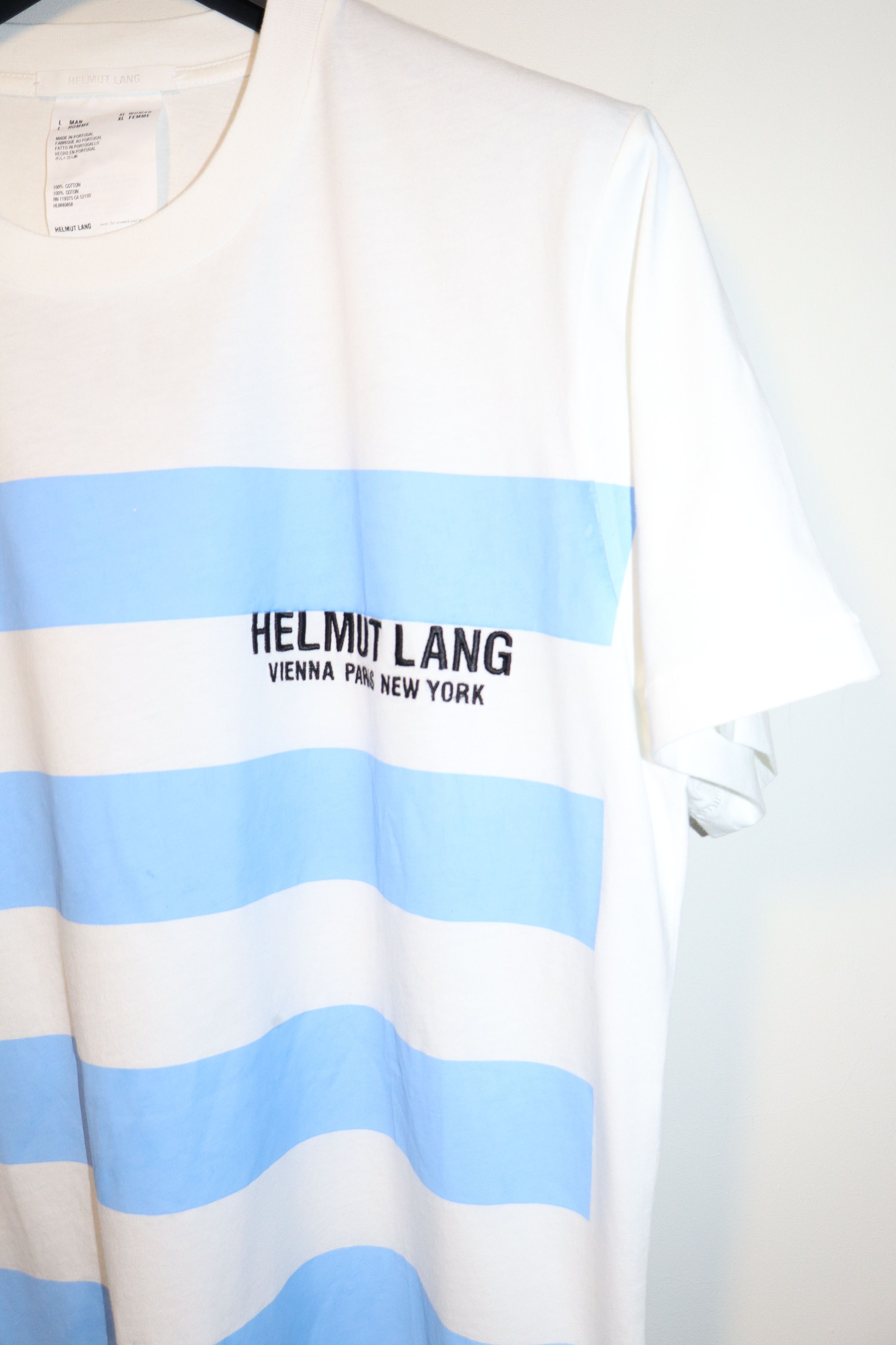 Helmut Lang Stripped logo t-shirt Size US L / EU 52-54 / 3 - 4 Thumbnail