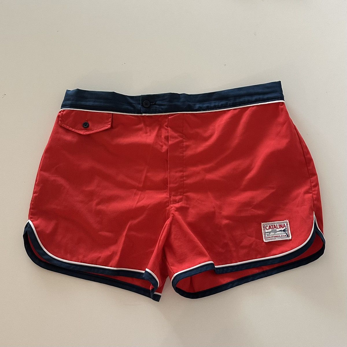 Catalina 60’s Vintage Catalina Men's 38 Red Swim Shorts Size US 38 / EU 54 - 1 Thumbnail