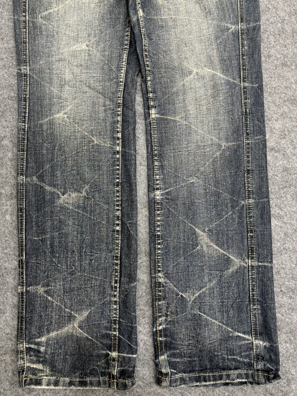 Japanese Brand × Seditionaries 💥Insane 90s Style💥Superubis Valetta Cracked Fades Denim F499 Size US 32 / EU 48 - 8 Thumbnail