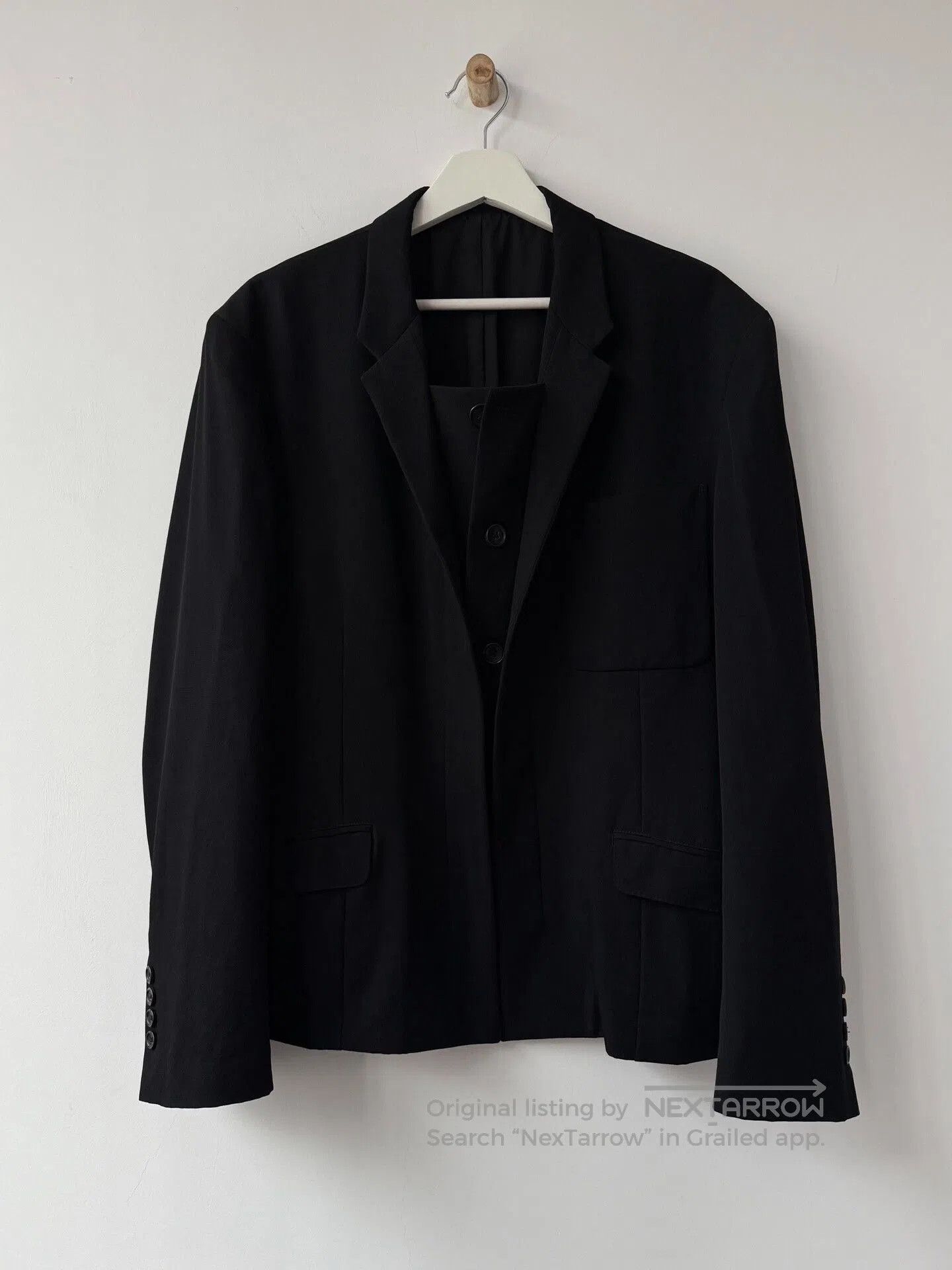 Yohji Yamamoto Yohji Yamamoto Black Wool Suit Jacket. Size US M / EU 48-50 / 2 - 1 Thumbnail