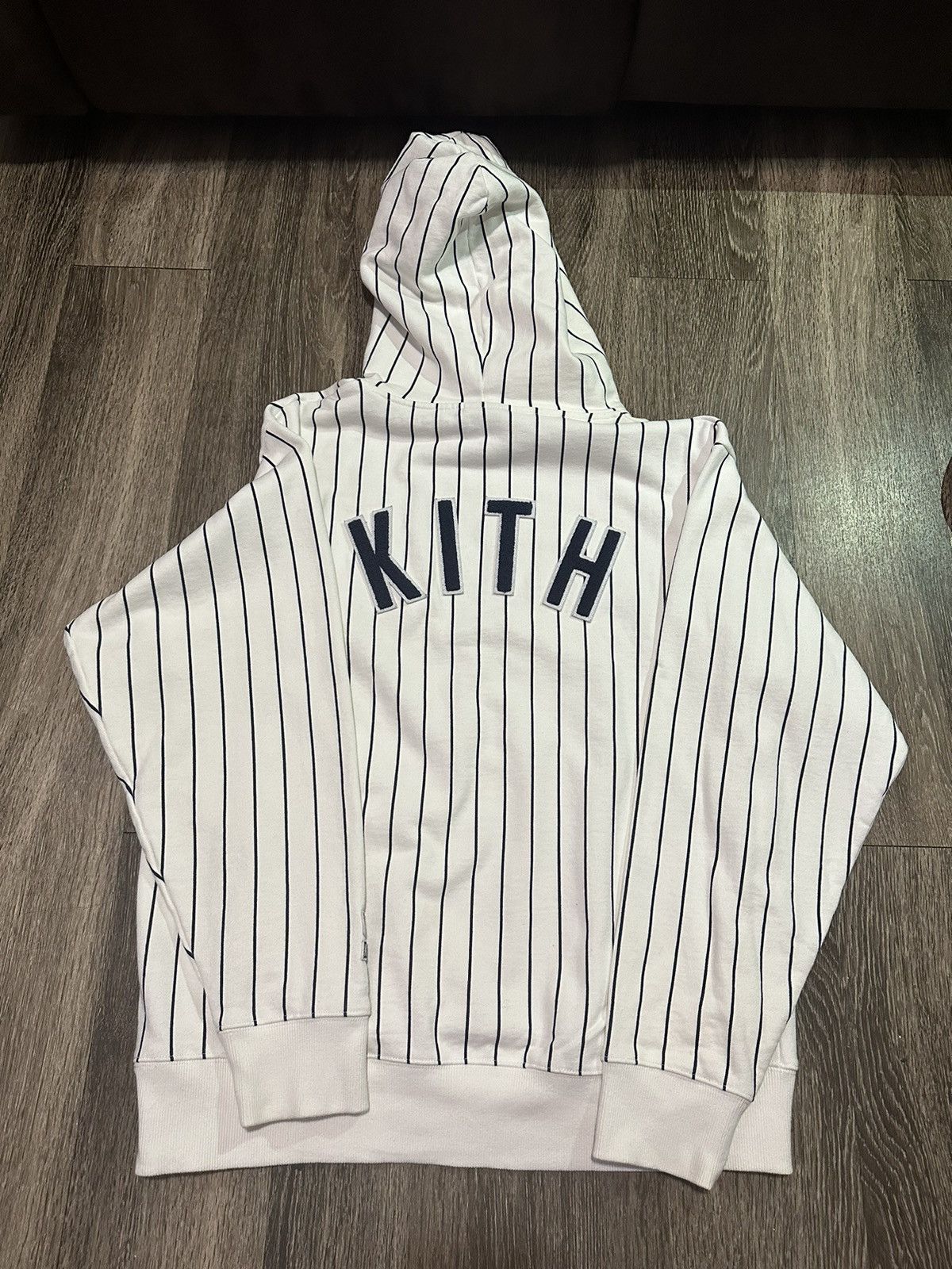 Kith Kith x New York Yankees Pinstripe Striped Hoodie | Grailed