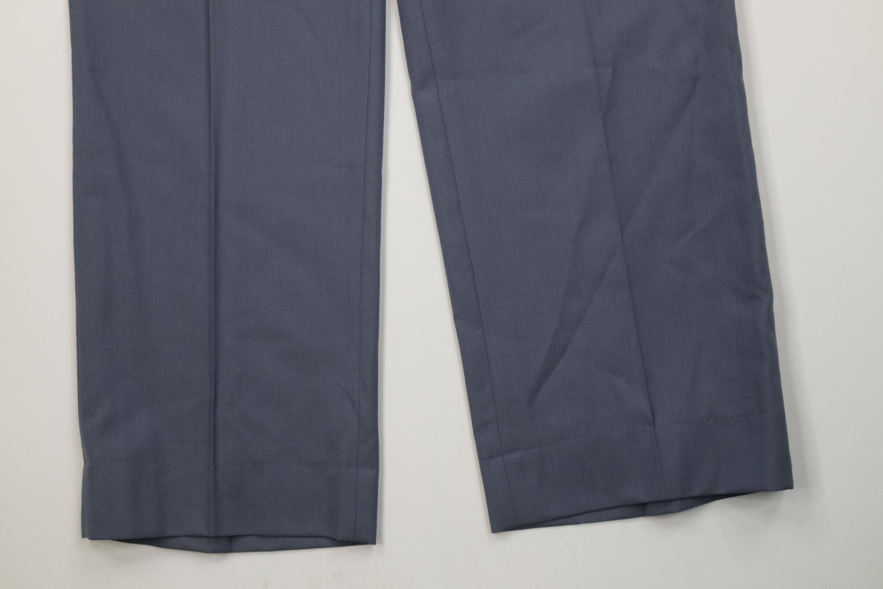 Vintage Vintage 70s Herringbone Wide Leg Chino Pants Steel Blue USA Size US 36 / EU 52 - 4 Thumbnail