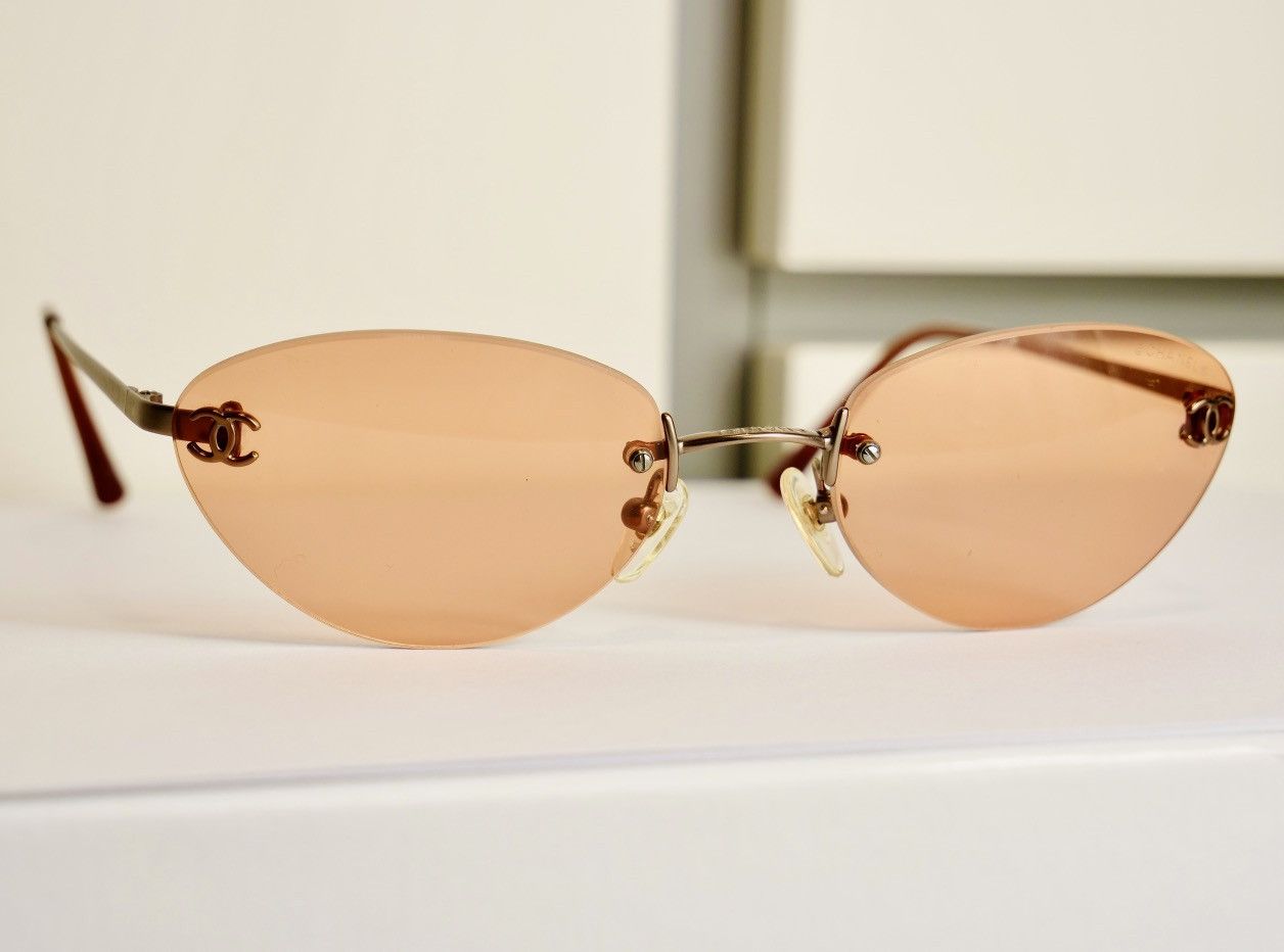 Chanel Vintage Y2K Chanel CC Rimless Sunglasses | Grailed