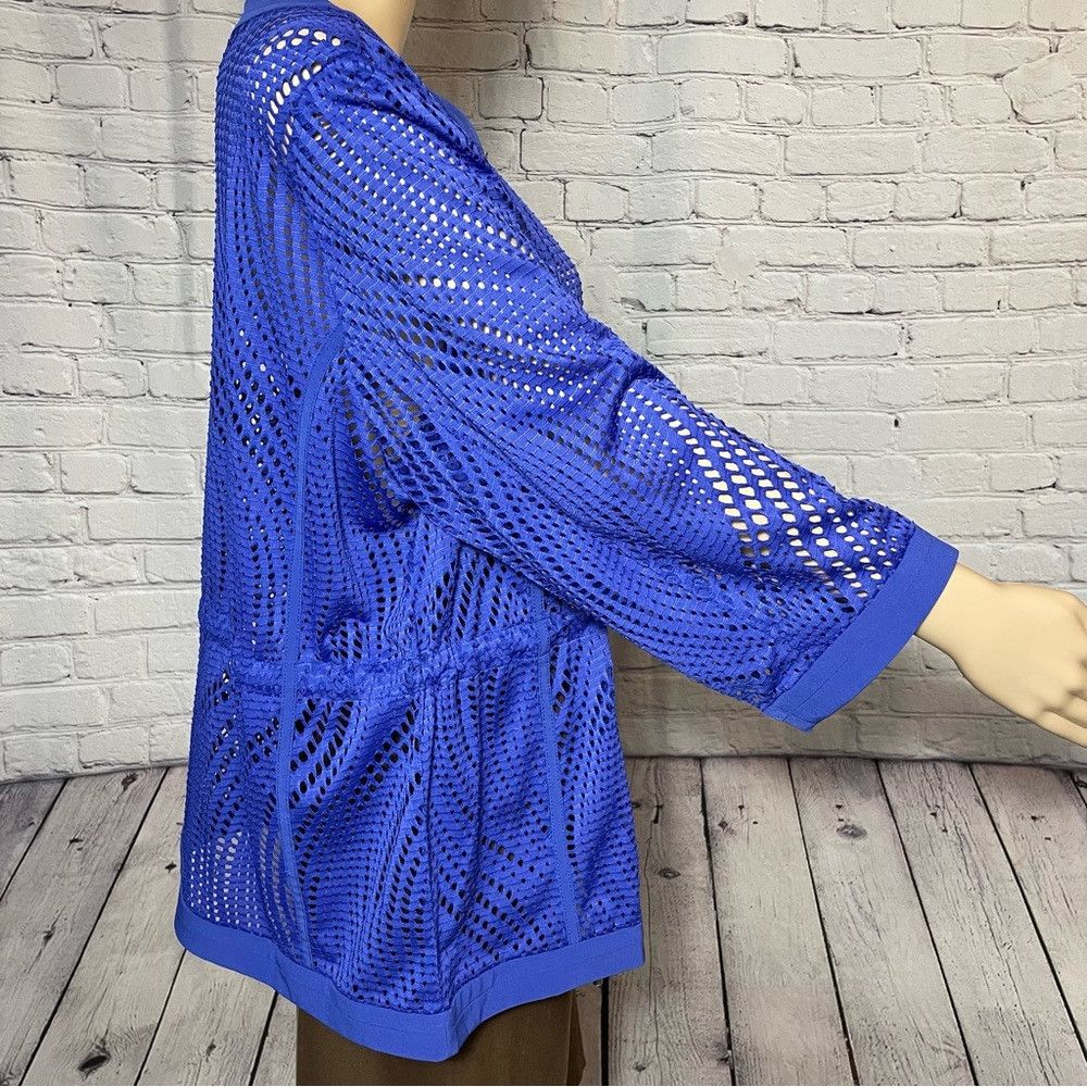 Chicos New Chico's Zenergy Perforated Neema Blue Jacket Size 3 US Size XL / US 12-14 / IT 48-50 - 6 Thumbnail