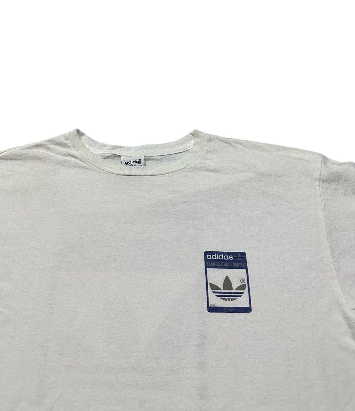 Vintage Vintage 90s Adidas France big logo tee Size US L / EU 52-54 / 3 - 4 Thumbnail