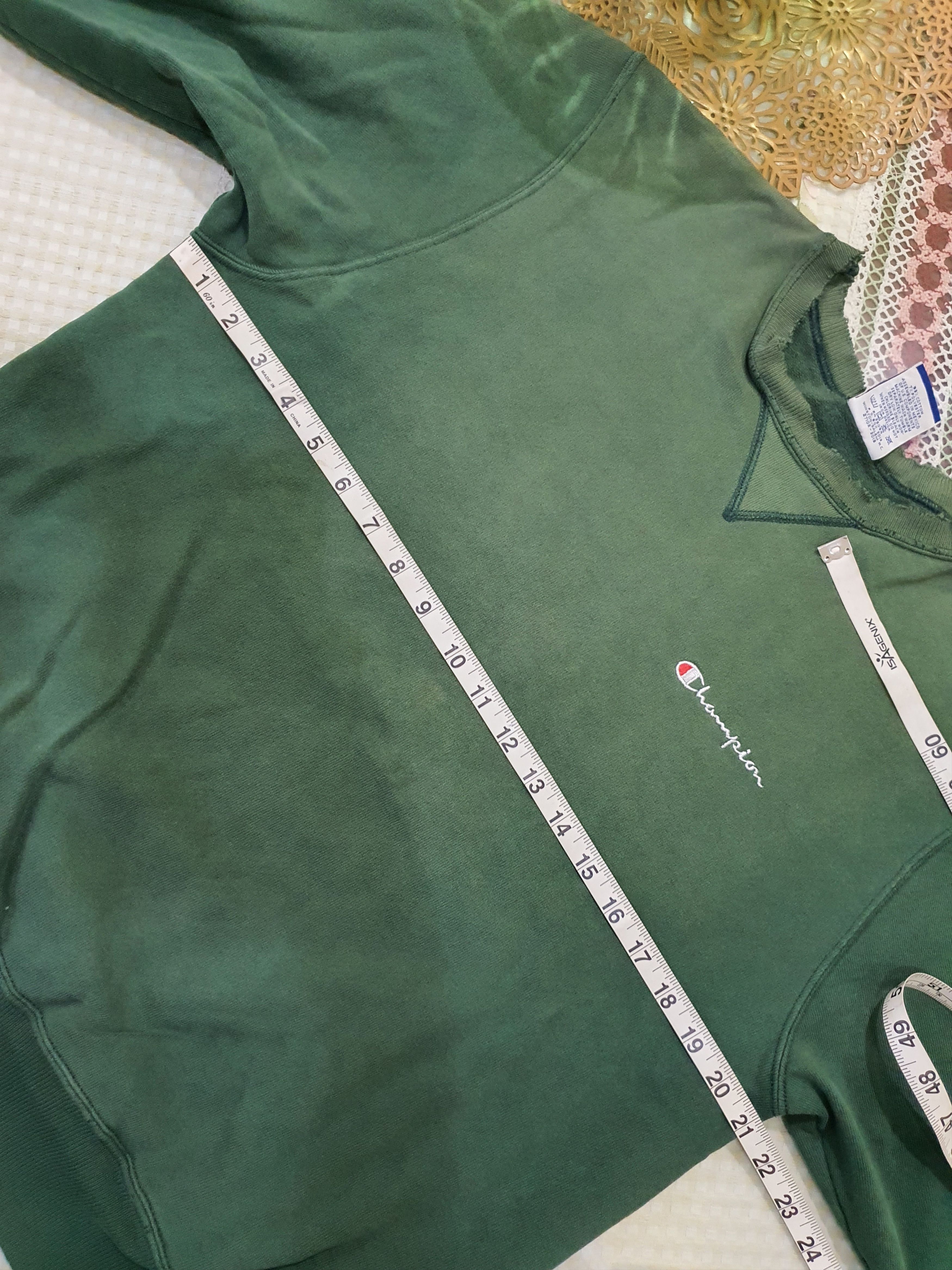 Champion vintage trash faded green Champion crewneck sweatshirt Size US M / EU 48-50 / 2 - 12 Thumbnail