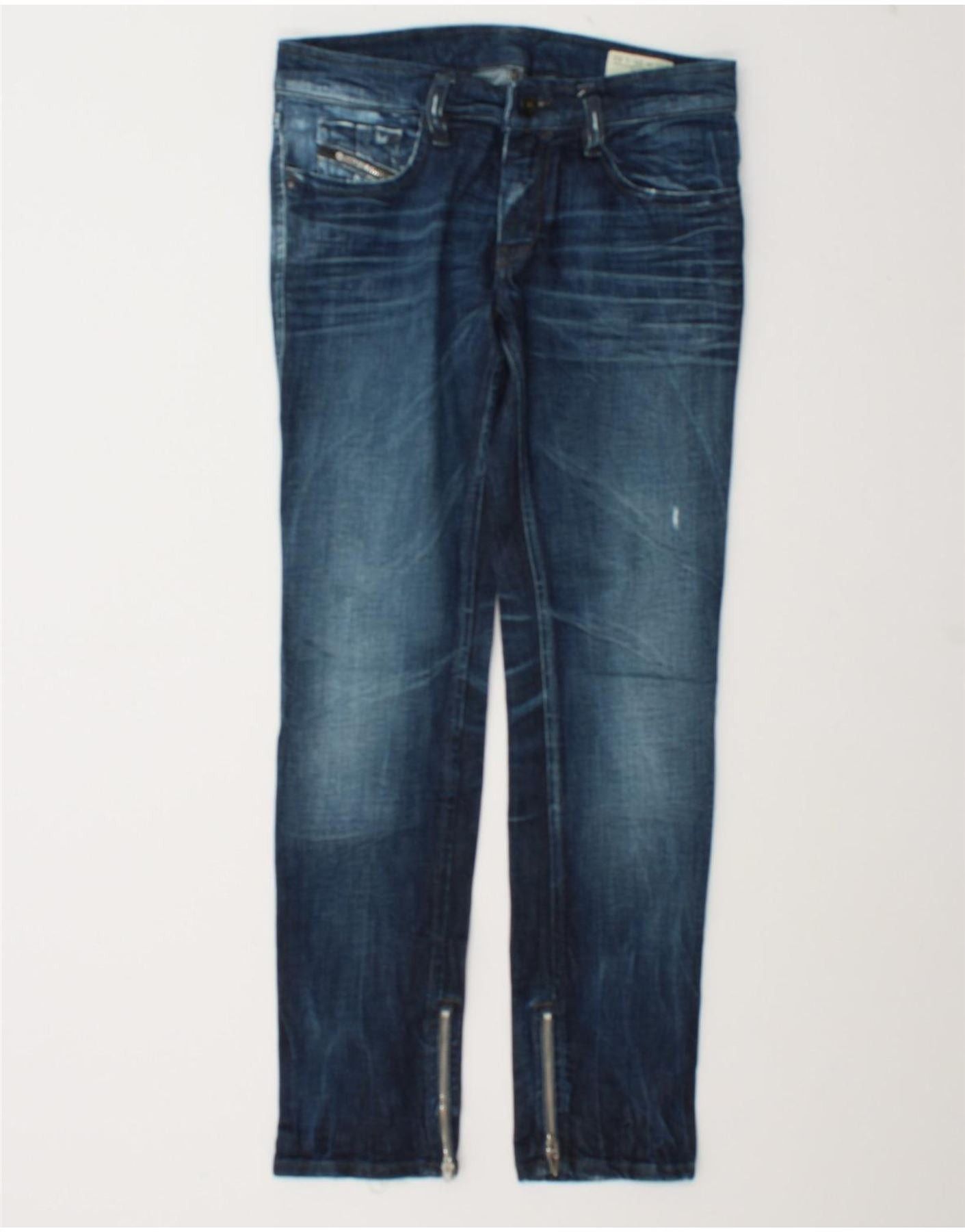 Diesel Womens Zivy Distressed Slim Jeans W26 L29 Blue Cotton Size 42" / US 20 - 1 Thumbnail