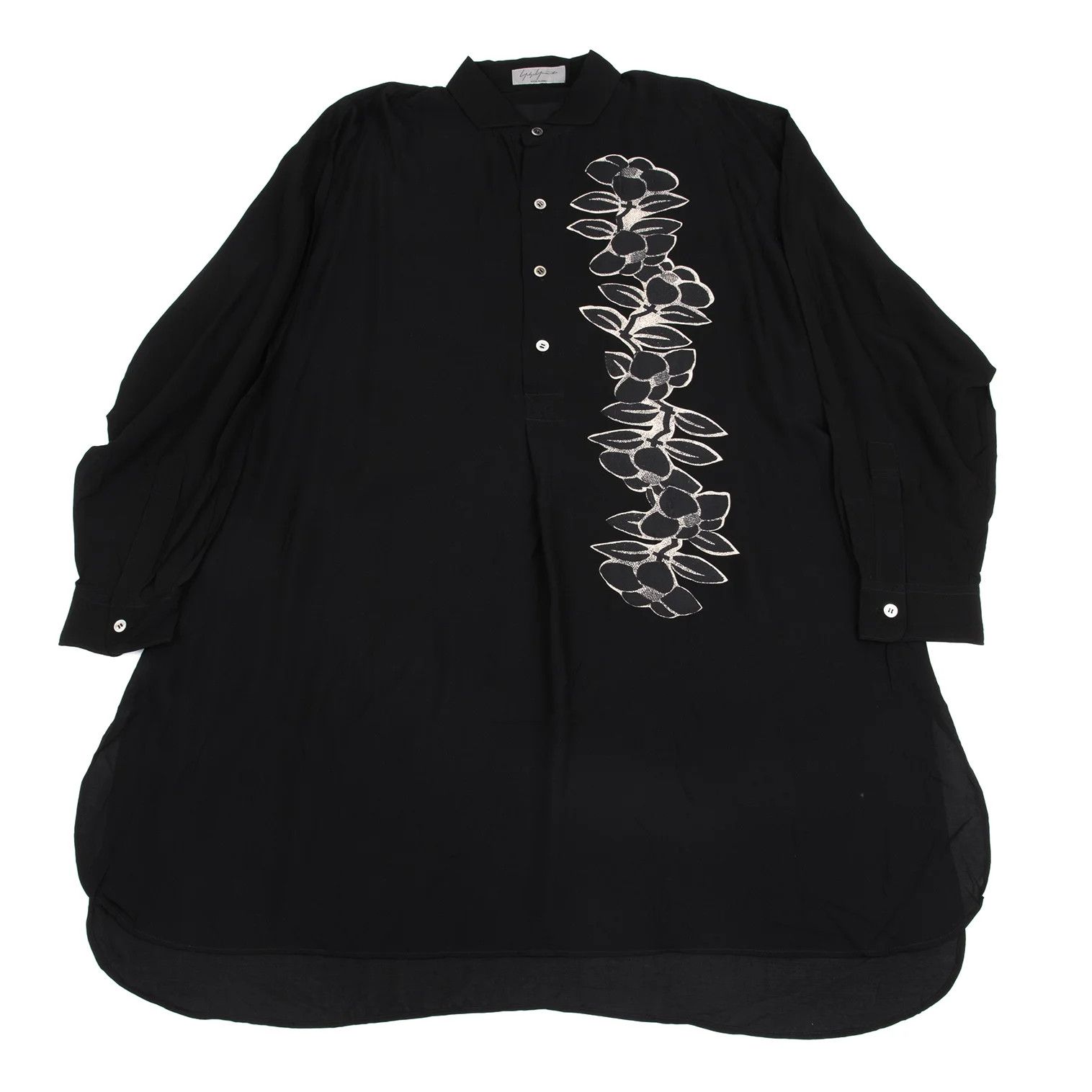 Yohji Yamamoto Yohji Yamamoto Floral Print Long Shirt Size US M / EU 48-50 / 2 - 1 Thumbnail