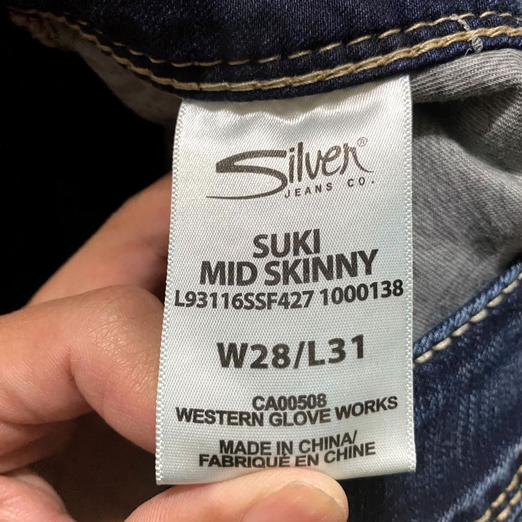 Silver Jeans Co. Silver Jeans Suki Jeans Women 28 Blue Denim Skinny Low Rise Regular 5-Pocket Dark Wash Shoes? Size 28" / US 6 / IT 42 - 4 Thumbnail