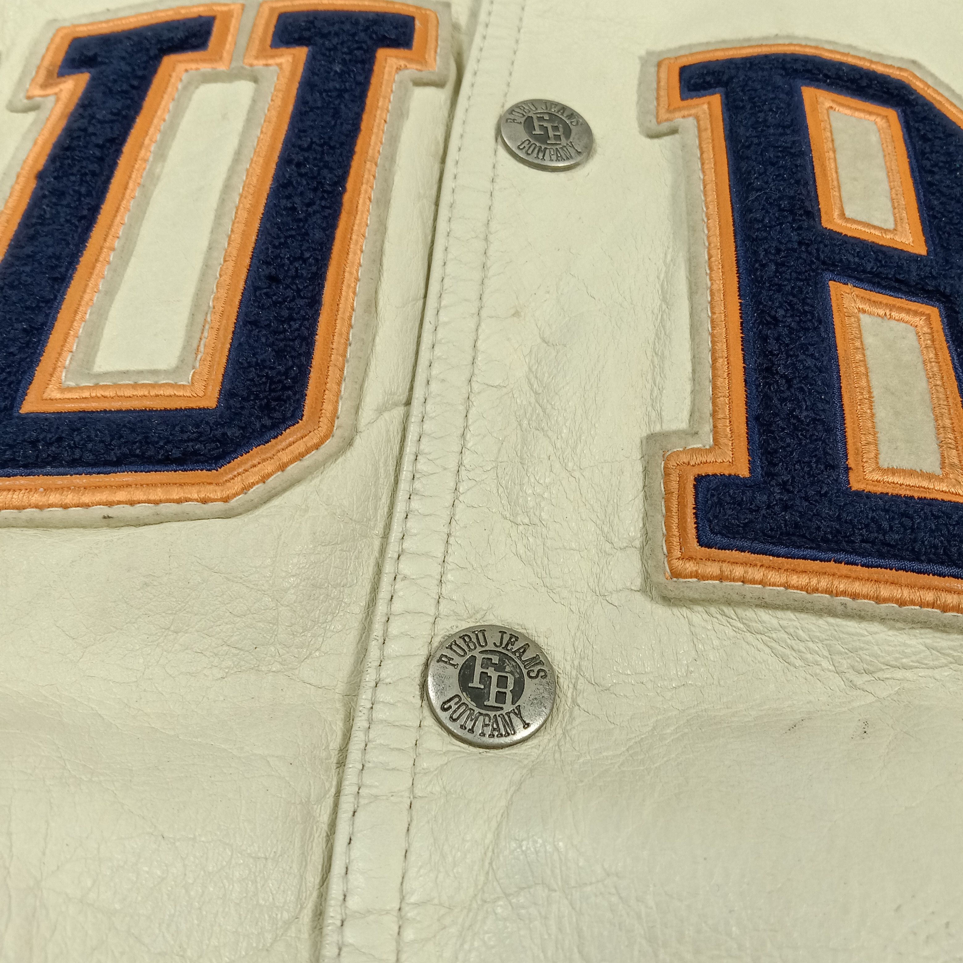 Fubu FUBU Full Leather Varsity Jacket 90's Hip Hop C286N4 Size US L / EU 52-54 / 3 - 3 Thumbnail