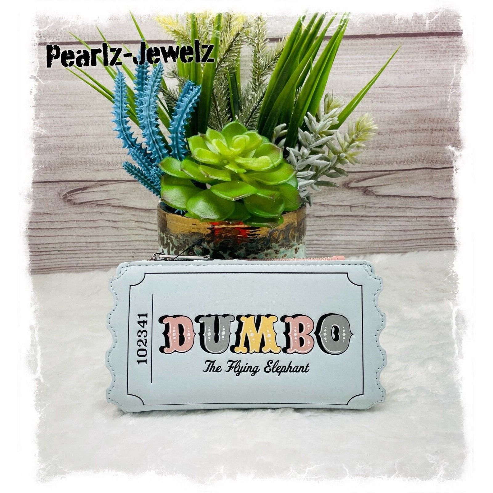 Disney Loungefly Disney Dumbo Blue Circus Ticket Wallet NWT Size ONE SIZE - 1 Thumbnail