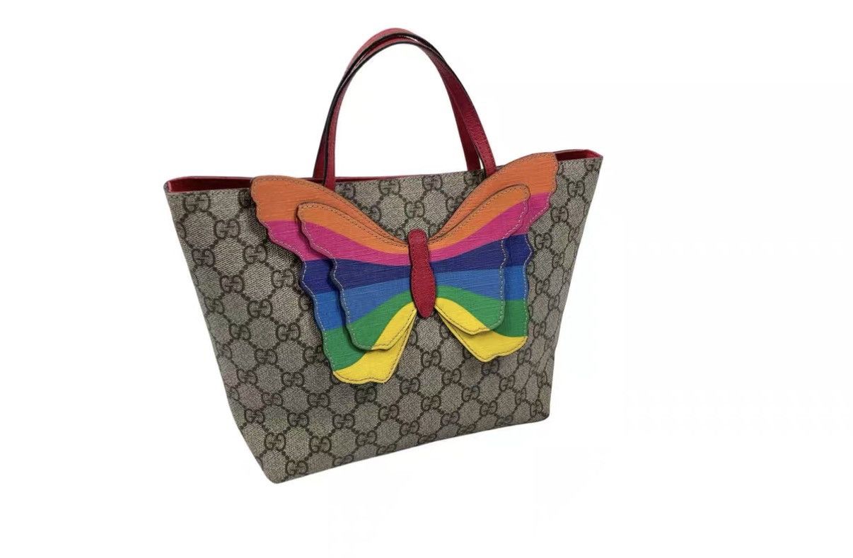 Gucci Gucci Rainbow Butterfly Tote Bag J31 Size ONE SIZE - 3 Thumbnail