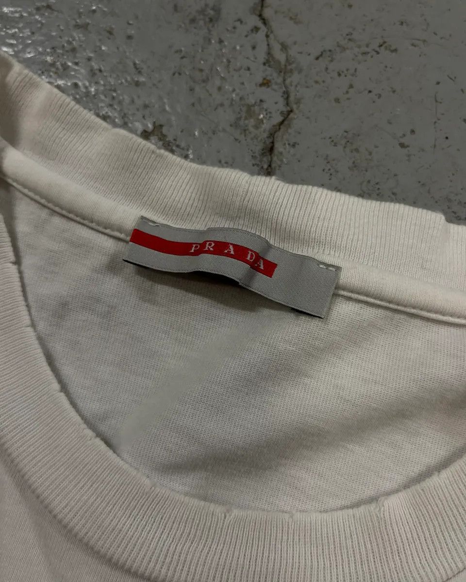 Prada 2000s Prada White Swimmer T-Shirt Size US M / EU 48-50 / 2 - 9 Thumbnail