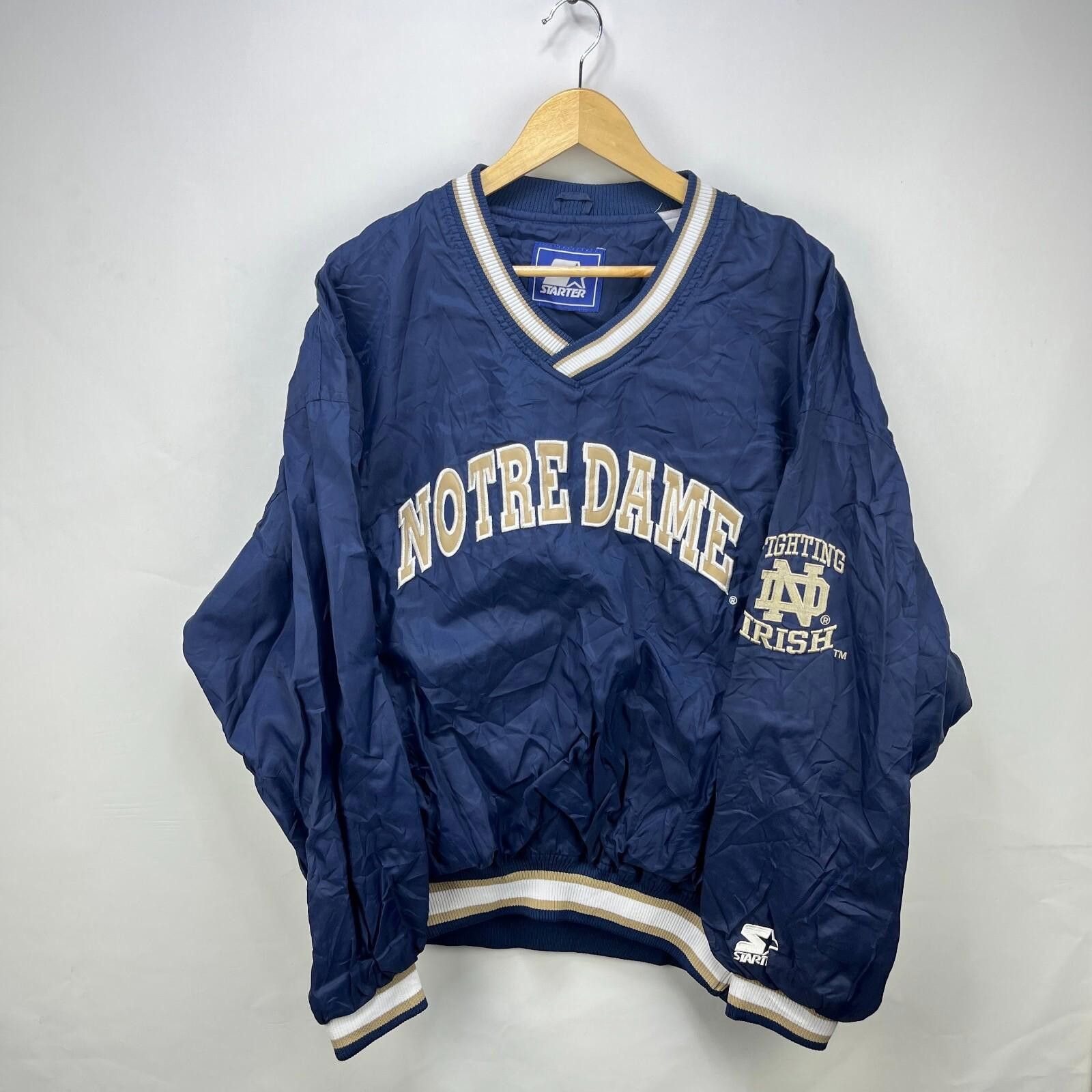 Starter Vintage 90s Notre Dame Fighting Irish Starter Jacket XL Size ONE SIZE - 1 Thumbnail