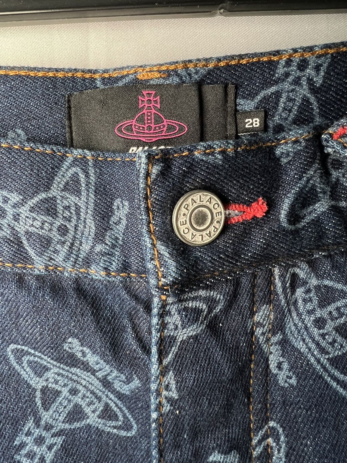 Palace × Vivienne Westwood Vivienne Westwood x Palace Logo Denim Jeans Size US 28 / EU 44 - 6 Thumbnail