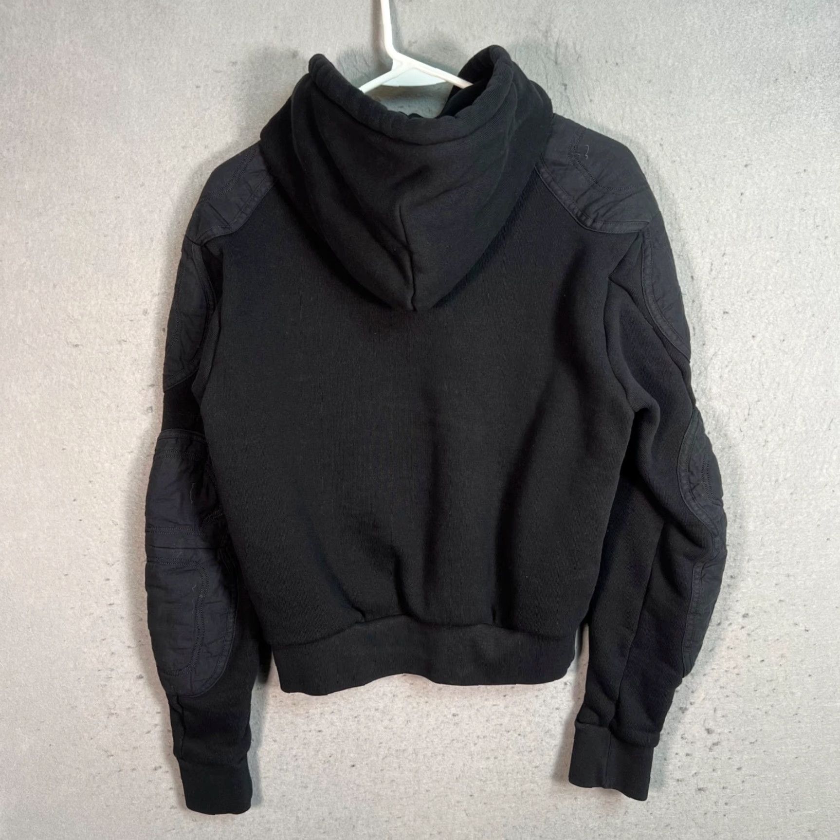GmbH VINTAGE GmbH Womens Hoodie Pullover Activewear Medium Black Ribbed Cotton 90s Womens Size M / US 6-8 / IT 42-44 - 2 Thumbnail