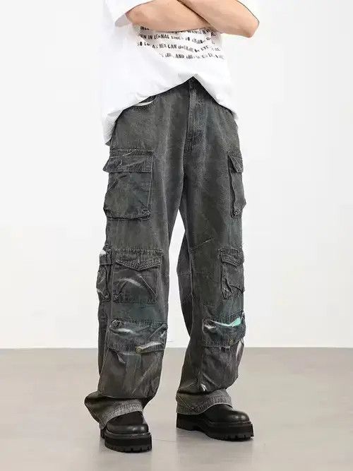 distressed cargo hiphop baggy pants