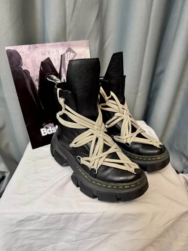 Rick Owens Rick Owens Crazy Laced Thick Sole Martin shoe Size US 7.5 / IT 37.5 - 1 Thumbnail