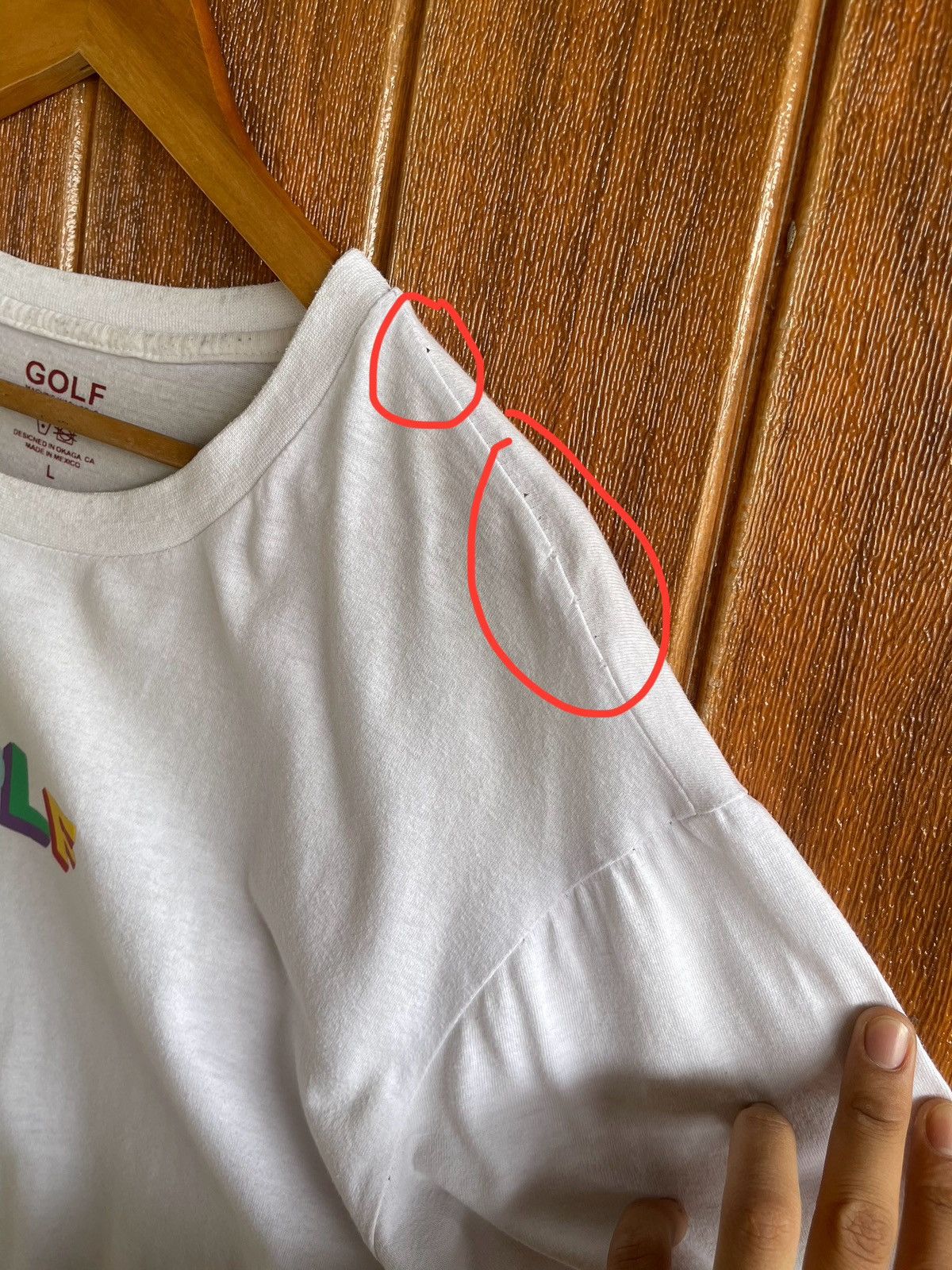 Trashed🔥Golf Wang🔥Multi Color 3D Logo Tee Cream