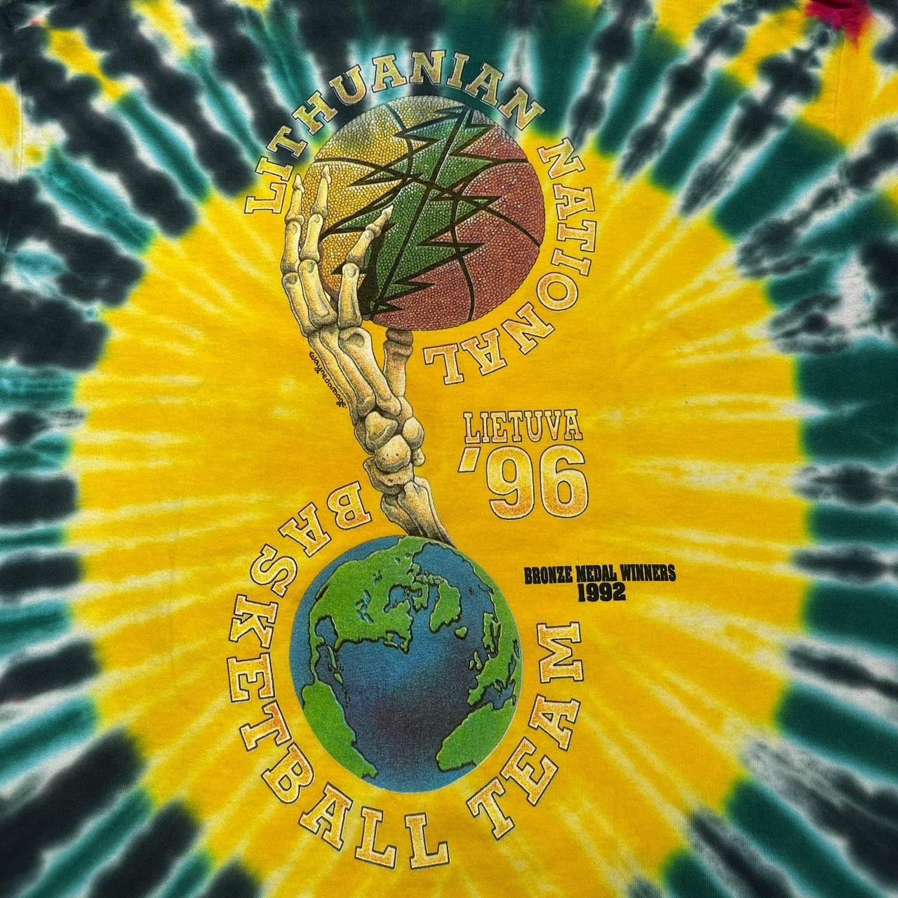 Liquid Blue × NBA × Vintage Vintage Lithuania Basketball Bronze Medal 1996 T-Shirt Size US XL / EU 56 / 4 - 3 Thumbnail