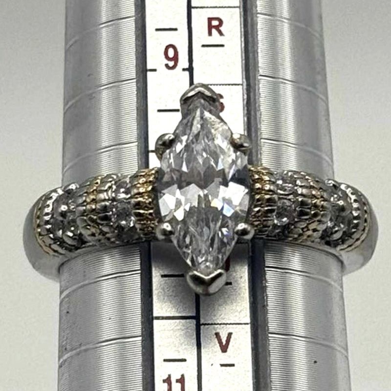Other Silver Crystal Ring Size ONE SIZE - 3 Thumbnail