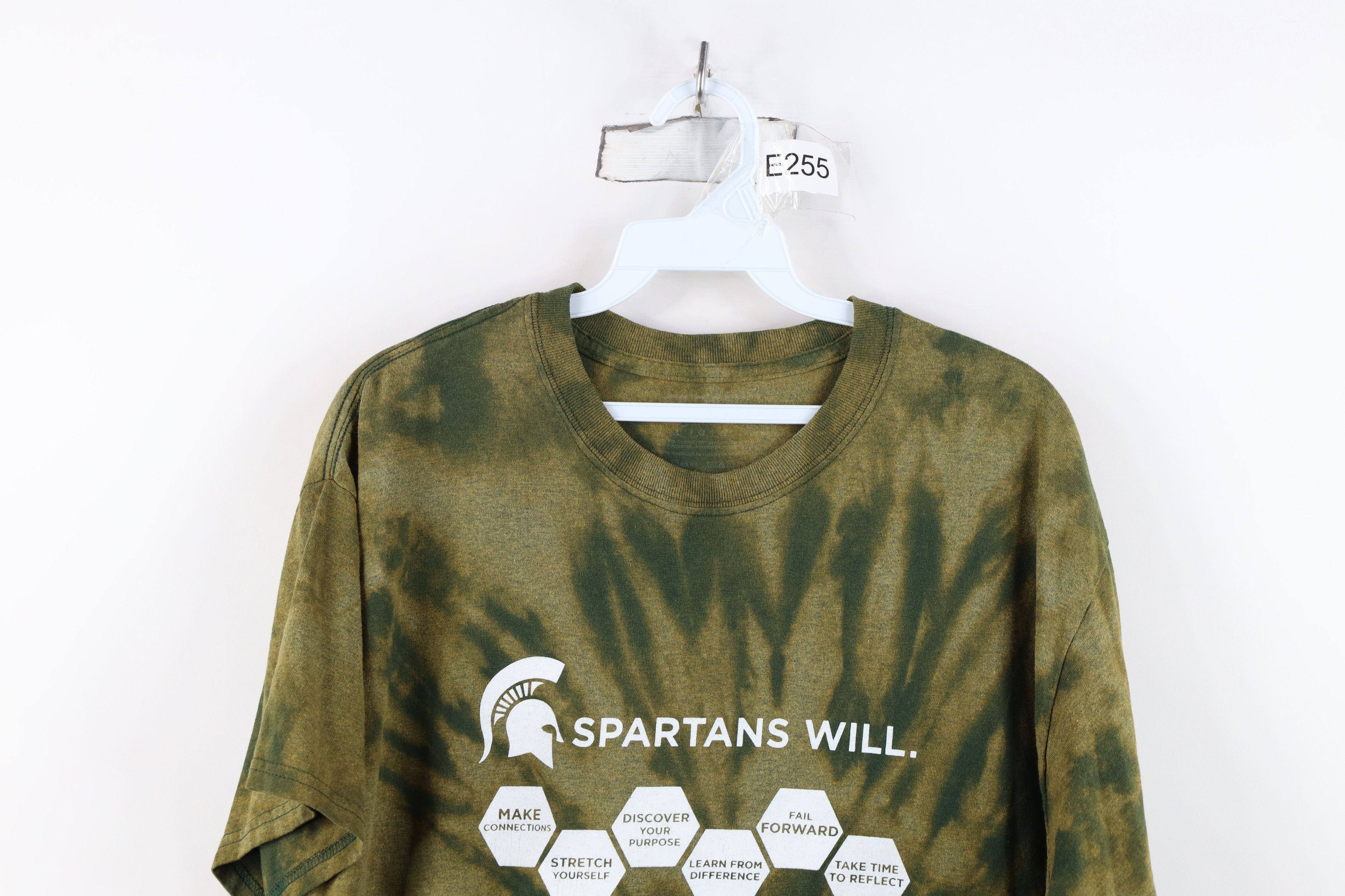Vintage Y2K Spartans Will Michigan State University T-Shirt Green Size US L / EU 52-54 / 3 - 2 Thumbnail