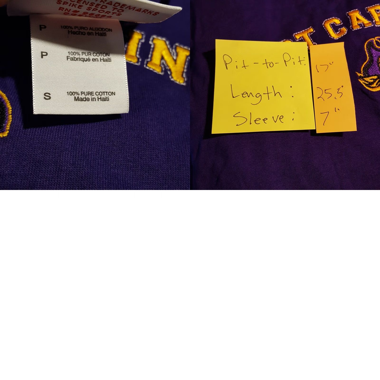 Vintage VINTAGE East Carolina Pirates Mens S Football NCAA College Purple Retro T Shirt Size US S / EU 44-46 / 1 - 8 Thumbnail