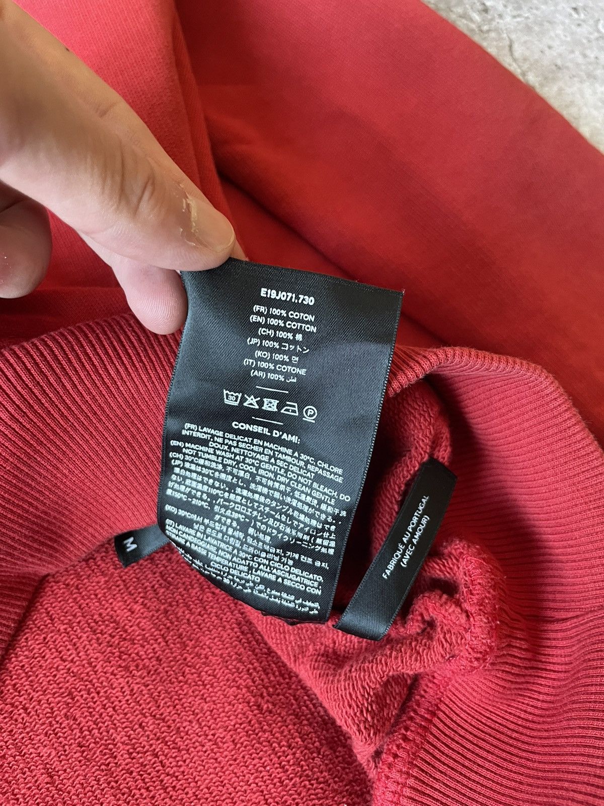 AMI 🔥 AMI Paris Red Hoodie "Ami!" Logo Embroidered Size US M / EU 48-50 / 2 - 7 Thumbnail