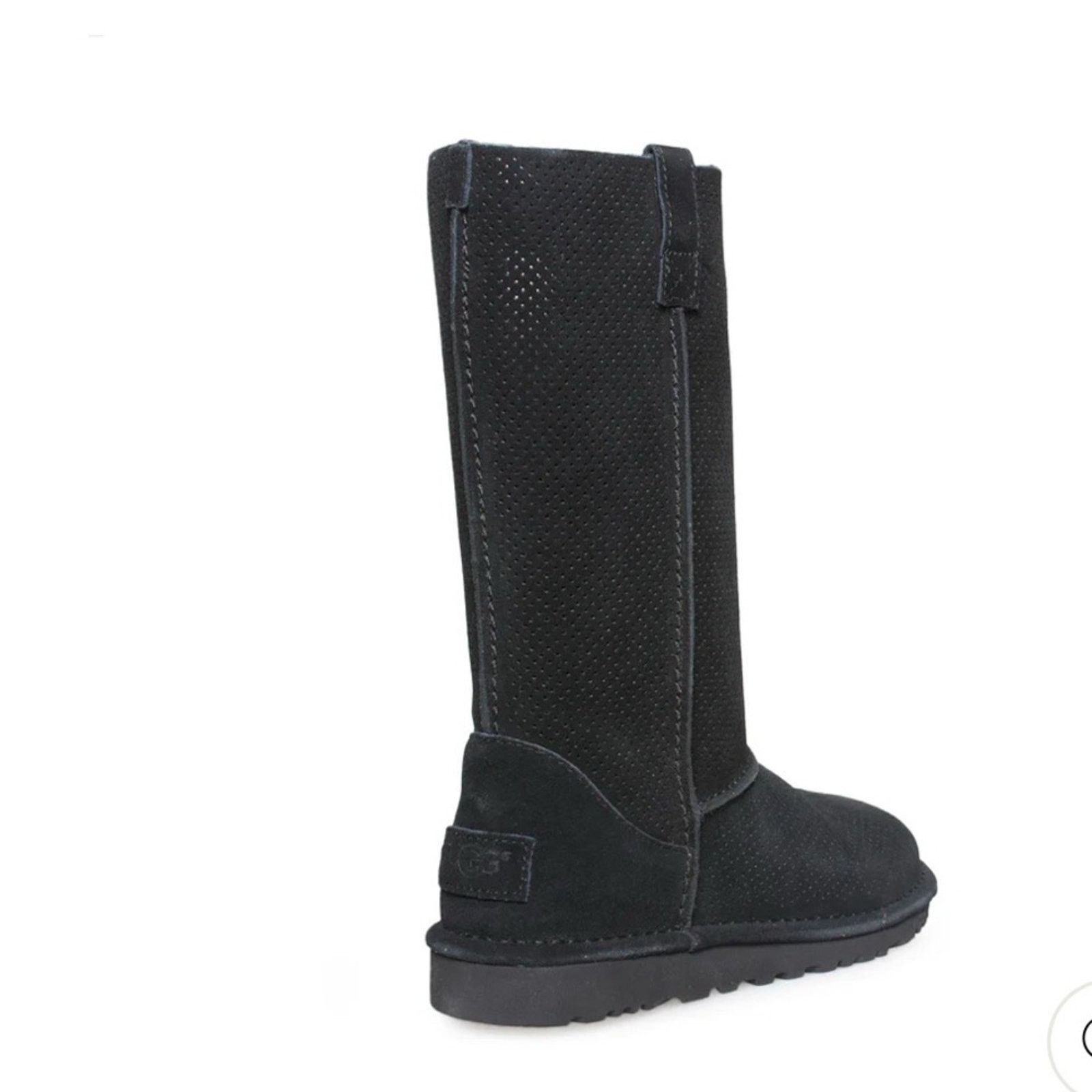 Ugg NEW UGG TALL BLACK LEATHER PERFORATED LEATHER BOOT SZ 5 Size US 5 / IT 35 - 2 Thumbnail