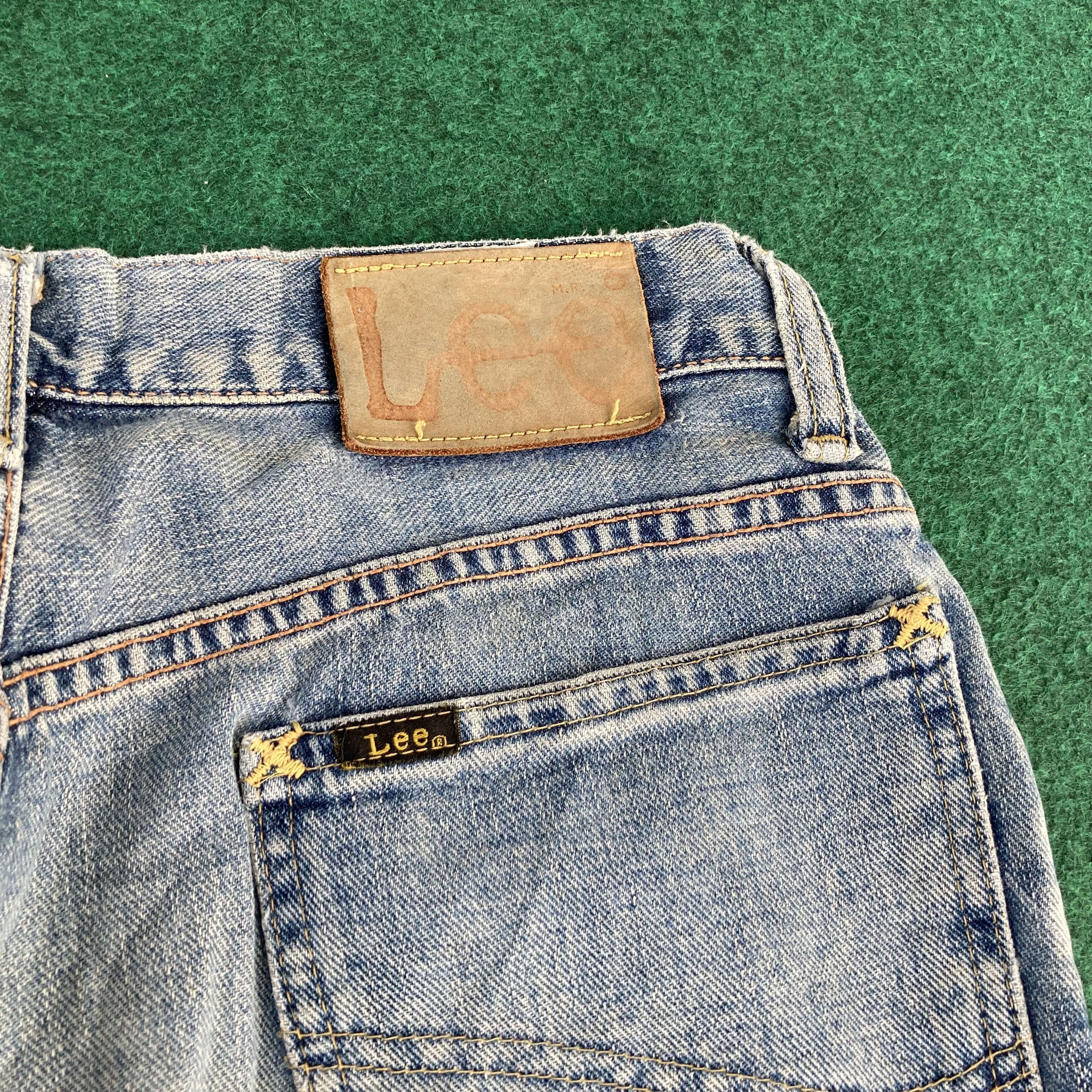Japanese Brand Vtg Lee Rider Faded Japan Ripped Selvedge Redline Jeans Size US 29 - 13 Thumbnail