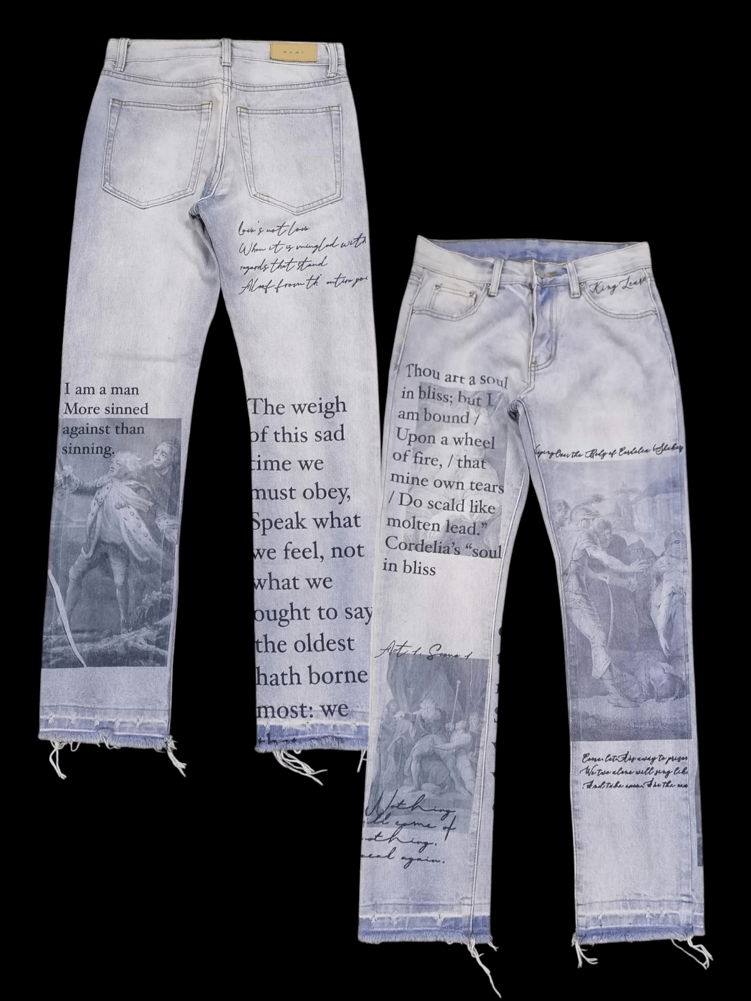 14th Addiction × If Six Was Nine × MNML Mnml Art Distressed Denim Pants Size US 29 - 1 Thumbnail